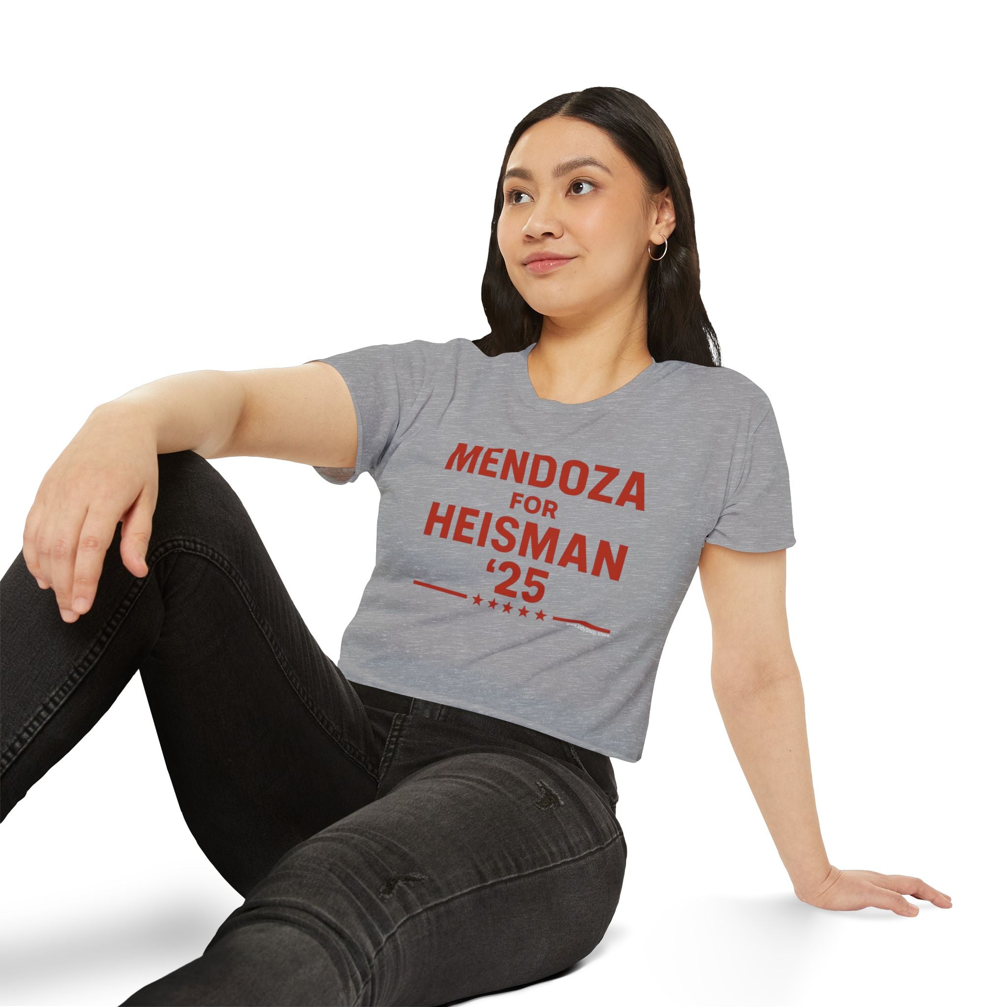 Mendoza for Heisman '25 Women's Crop Top | Indiana Football