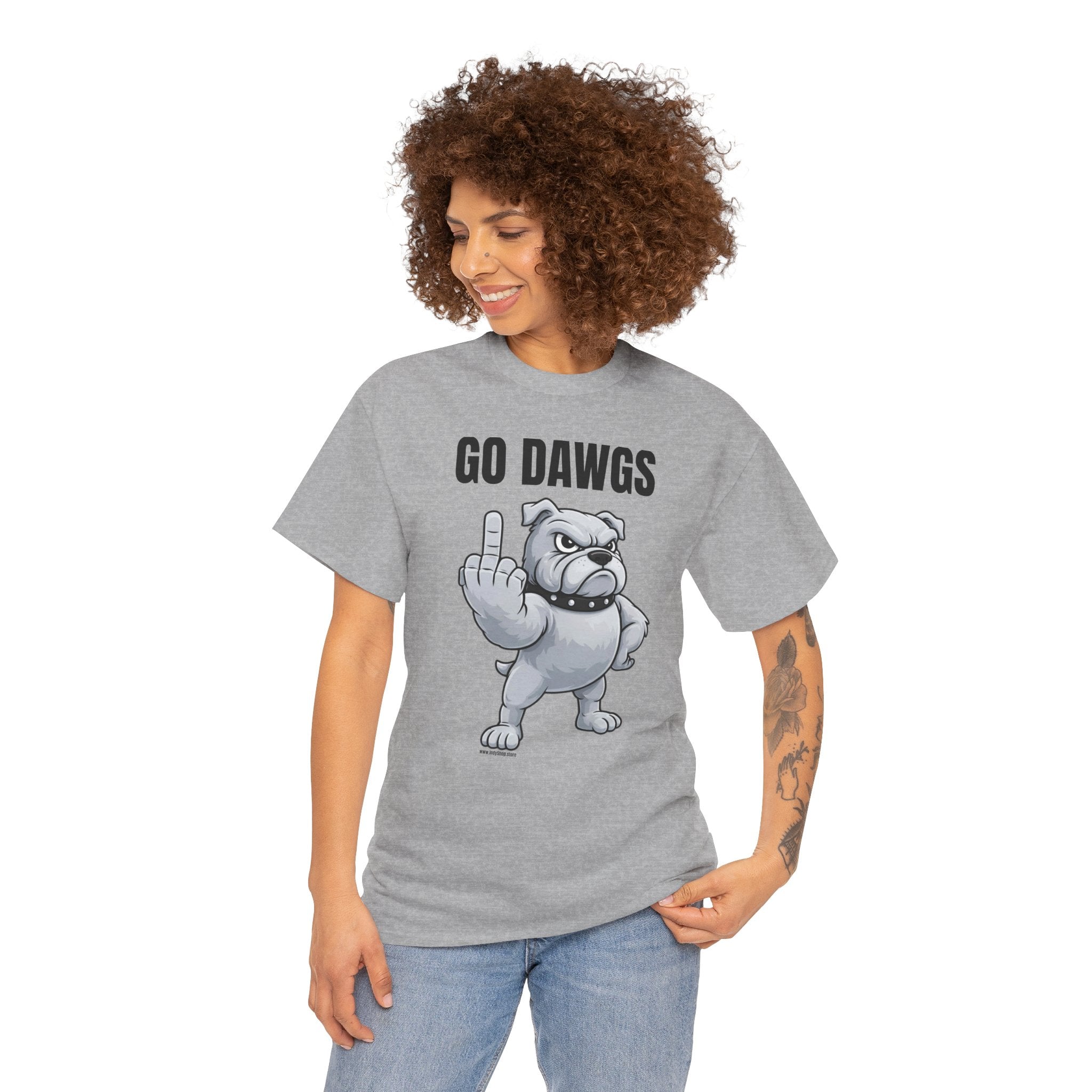 Go Dawgs Middle Finger Tee | Bulldog Flipping Off
