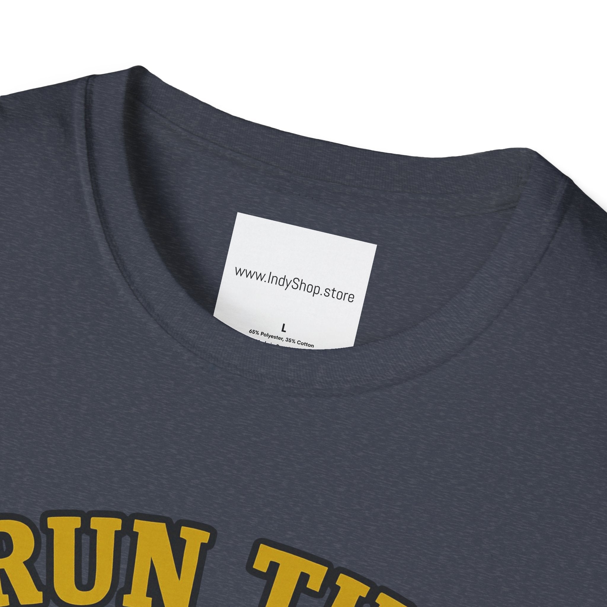 Run the Damn Ball Black and Gold Unisex Graphic T-Shirt