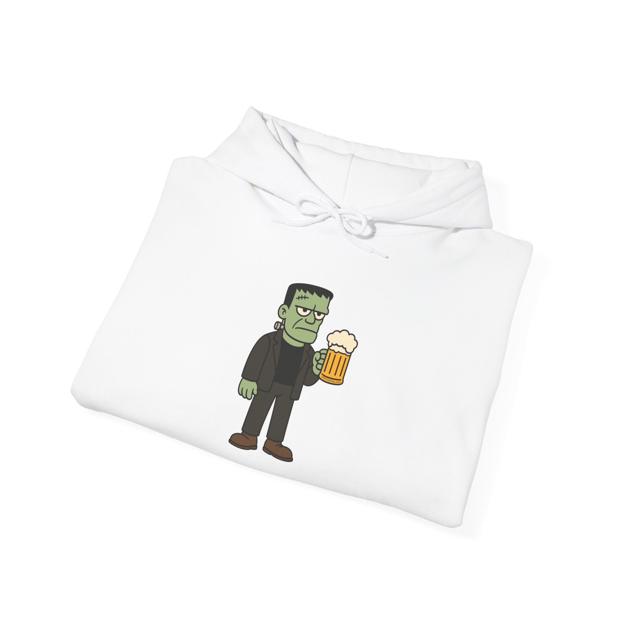 Monster Drinking Beer Hoodie – Unisex Heavy Blend Sweatshirt