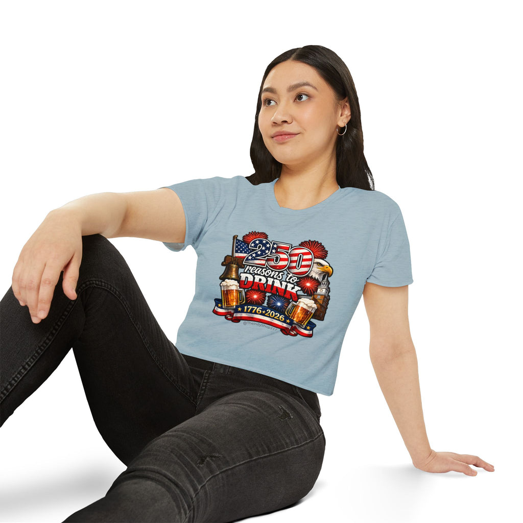 250 Reasons to Drink | Patriotic Crop Top