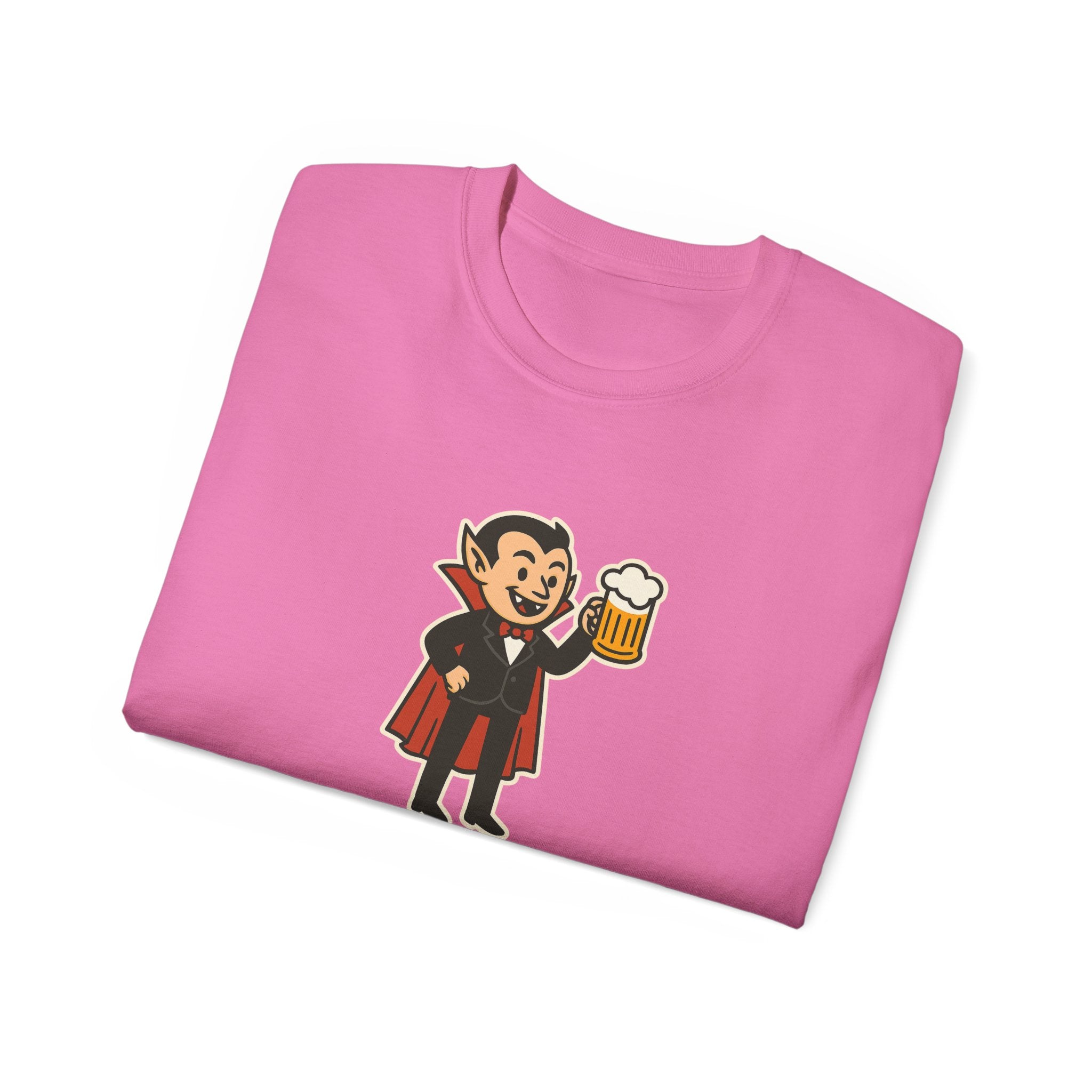 Vampire with Beer Unisex Tee