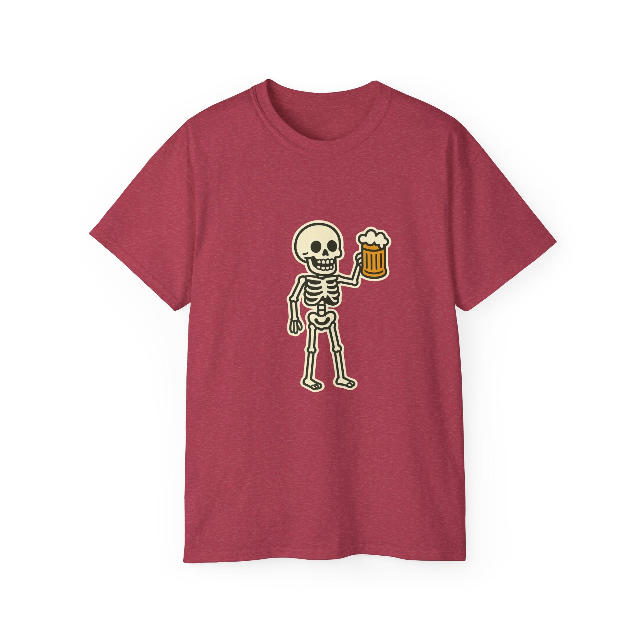 Skeleton with Beer Unisex Tee