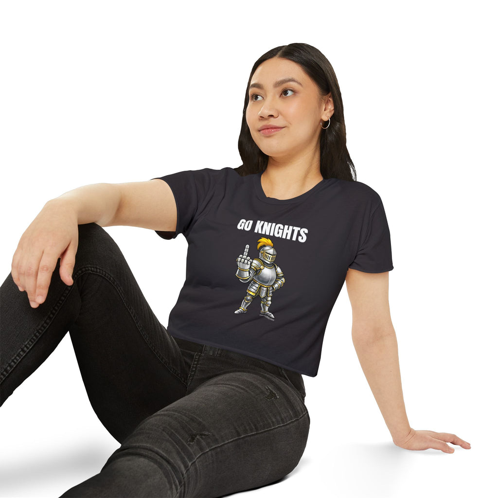 Go Knights Middle Finger Women's Crop Top