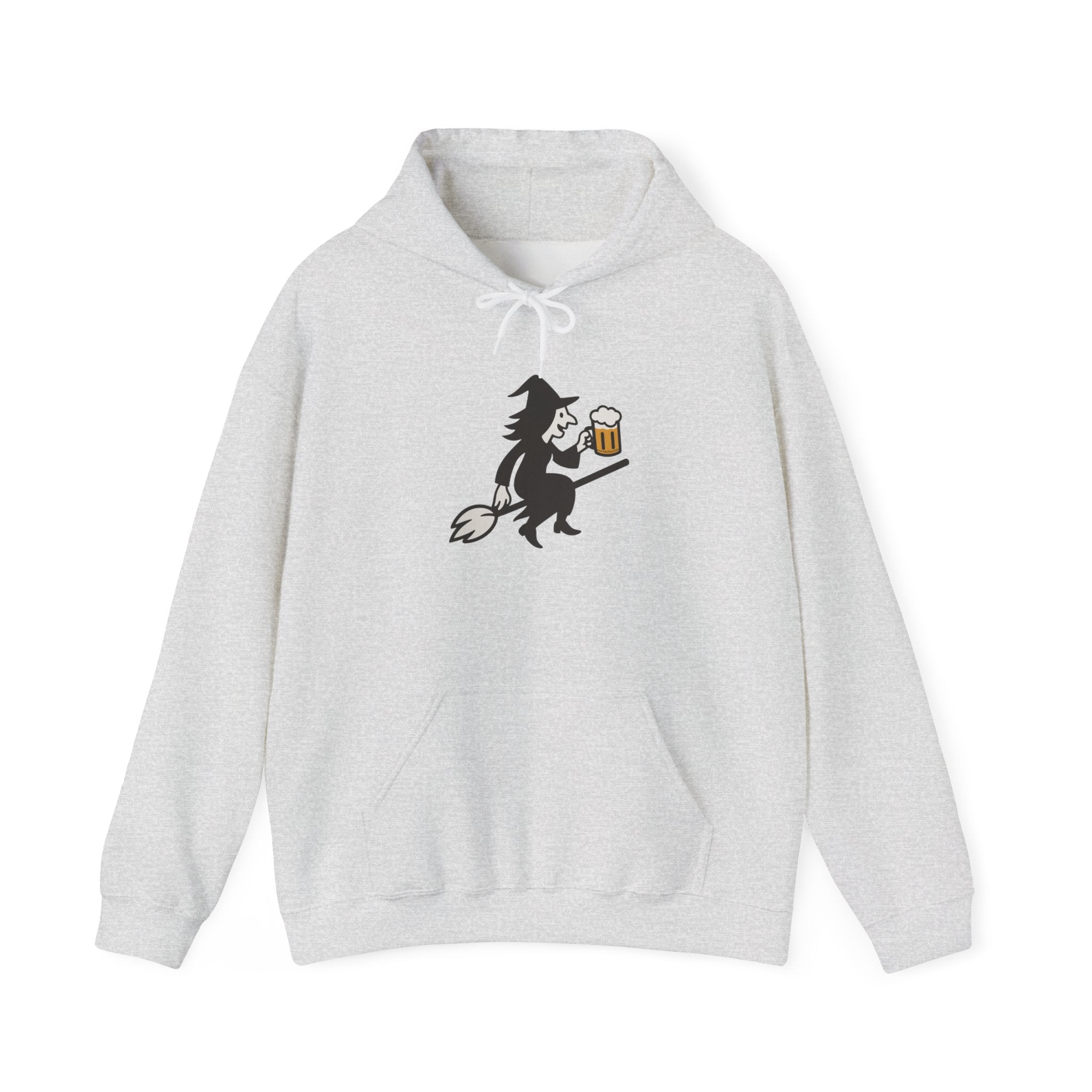 Witch Drinking Beer Hoodie – Unisex Heavy Blend Sweatshirt