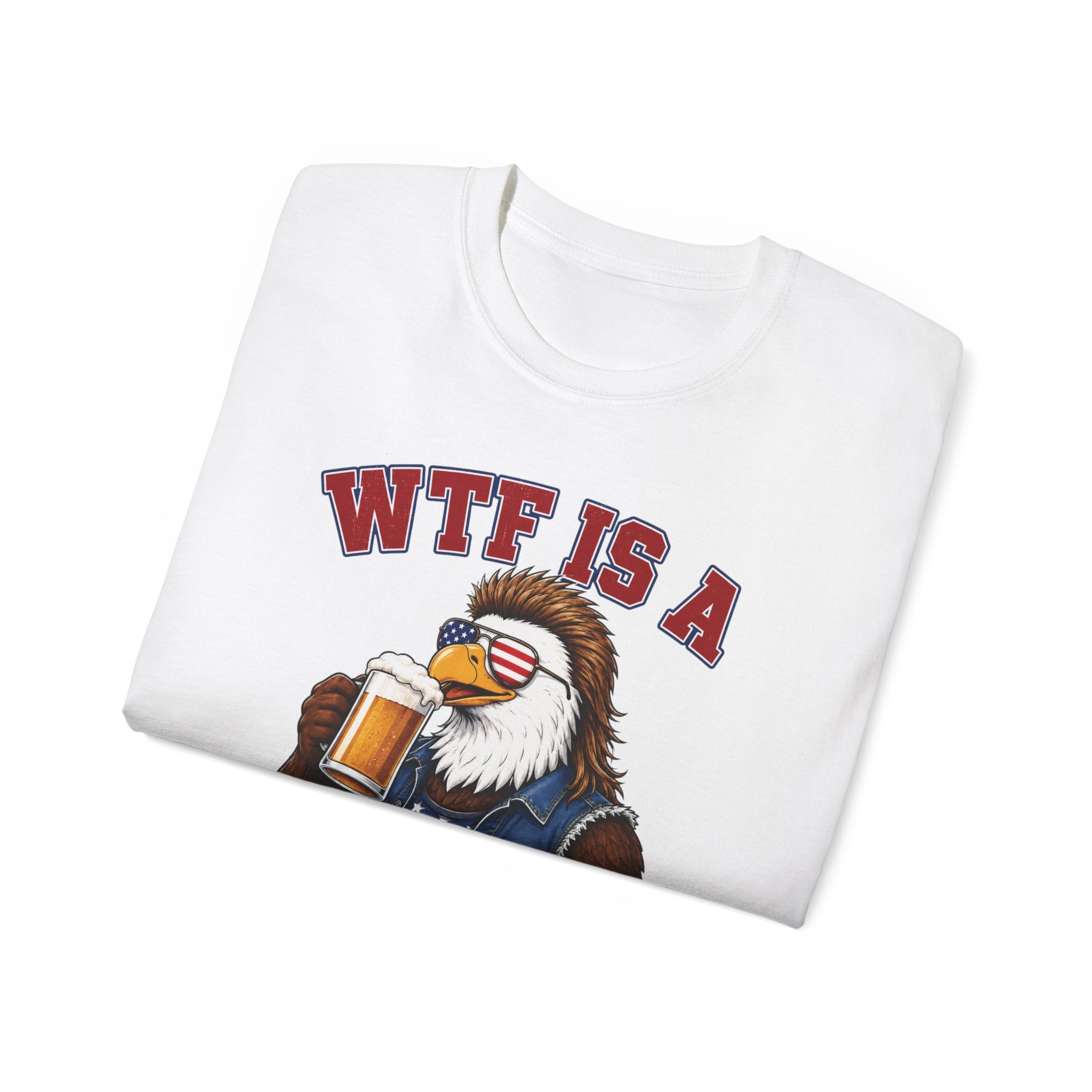WTF is a Kilometer | Patriotic Eagle T-Shirt