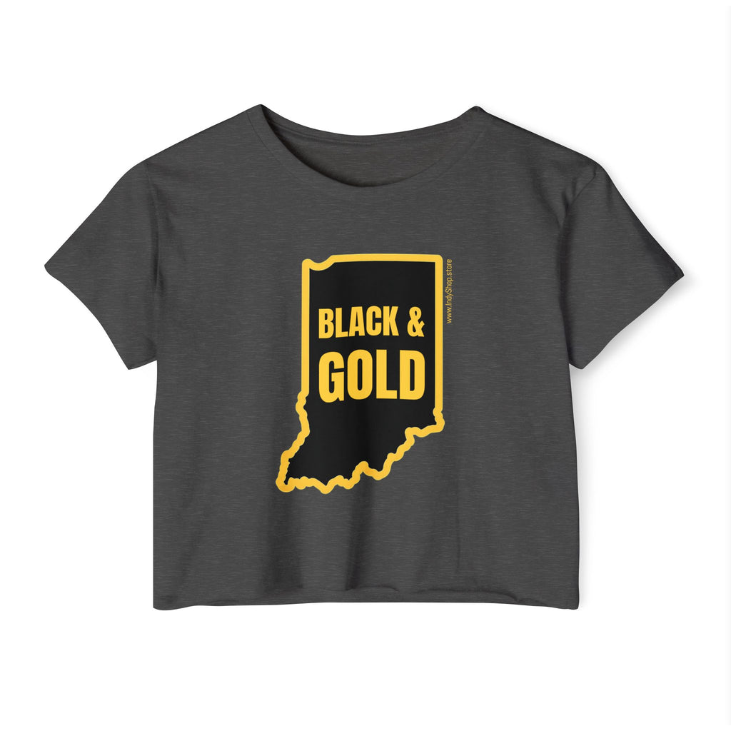 Black & Gold Women's Crop Top