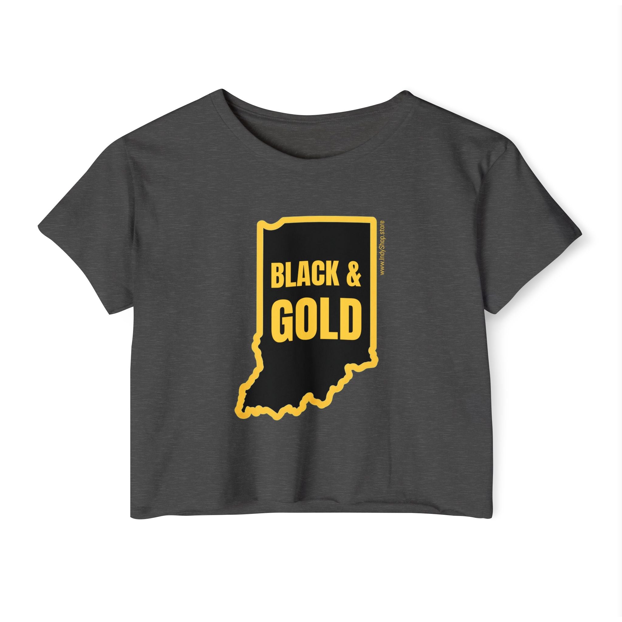 Black & Gold Women's Crop Top