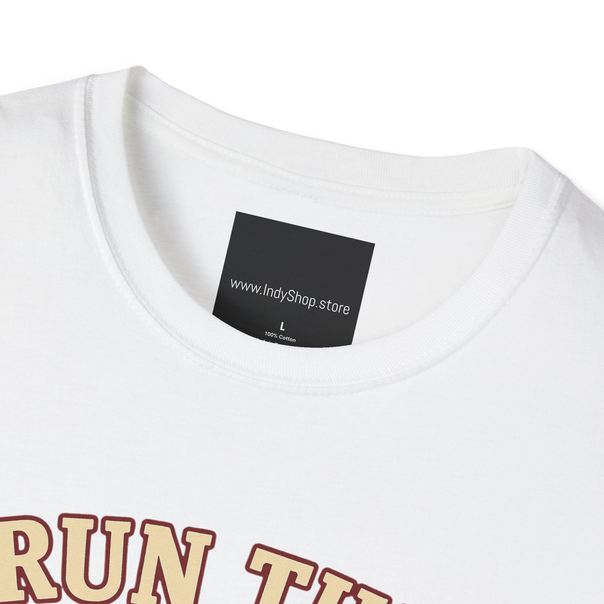 Run the Damn Ball Cream and Crimson Unisex Graphic T-Shirt