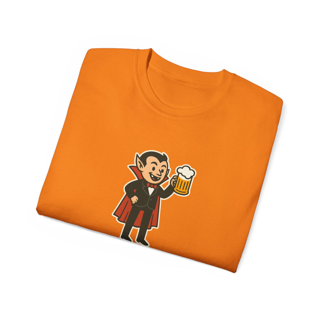 Vampire with Beer Unisex Tee