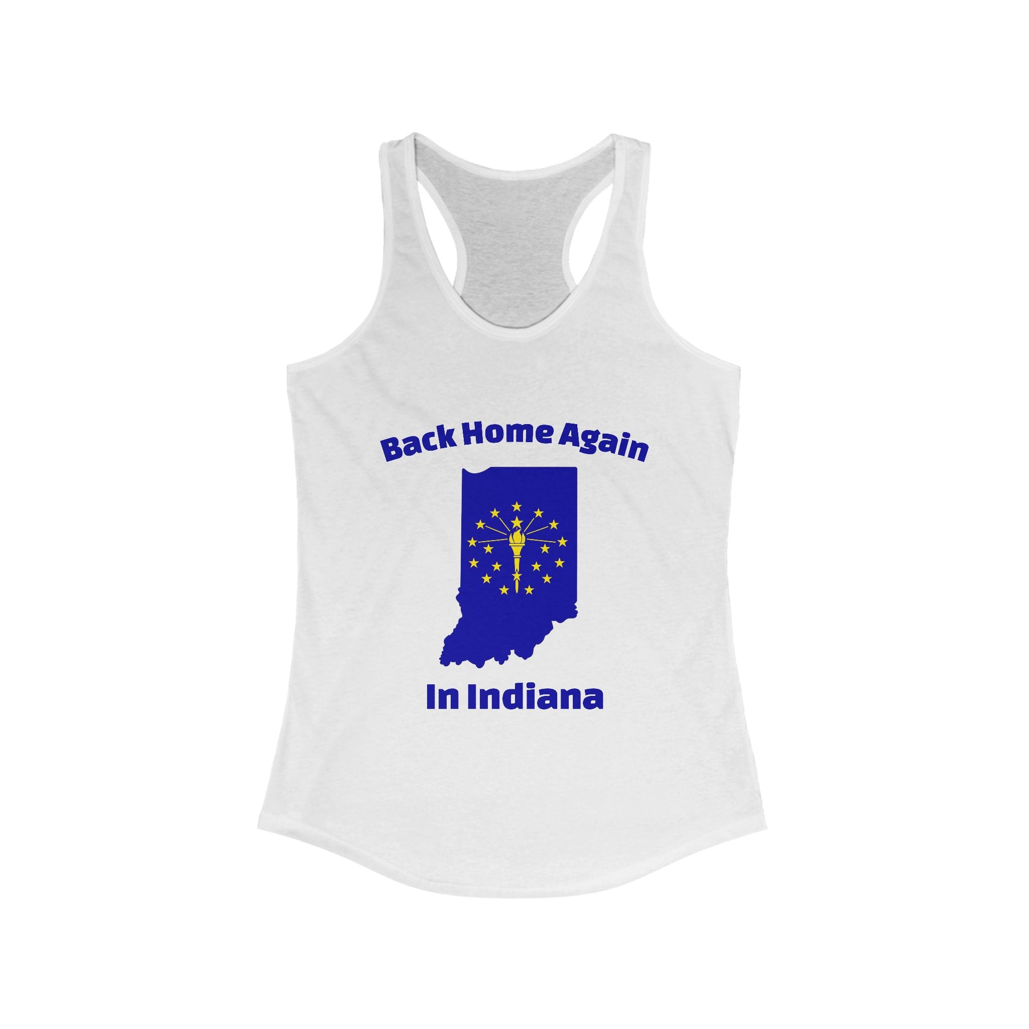 Back Home Again in Indiana Women's Tank | Racerback Tank