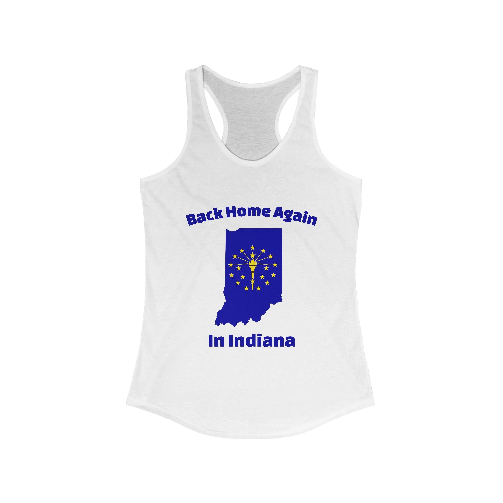 Back Home Again in Indiana Women's Tank | Racerback Tank