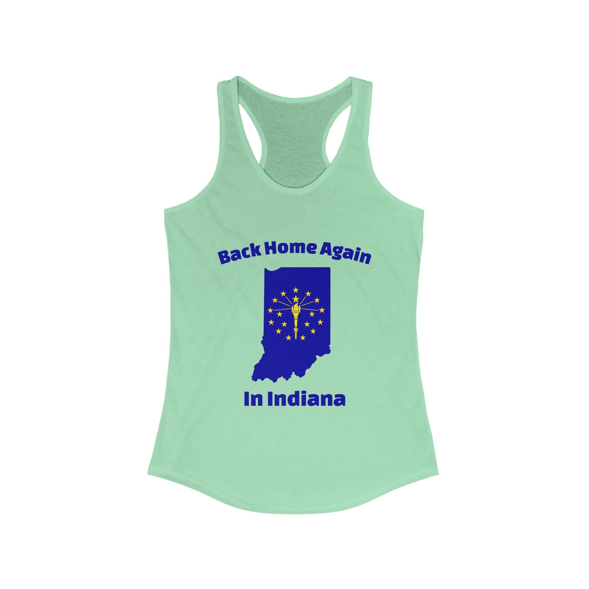 Back Home Again in Indiana Women's Tank | Racerback Tank