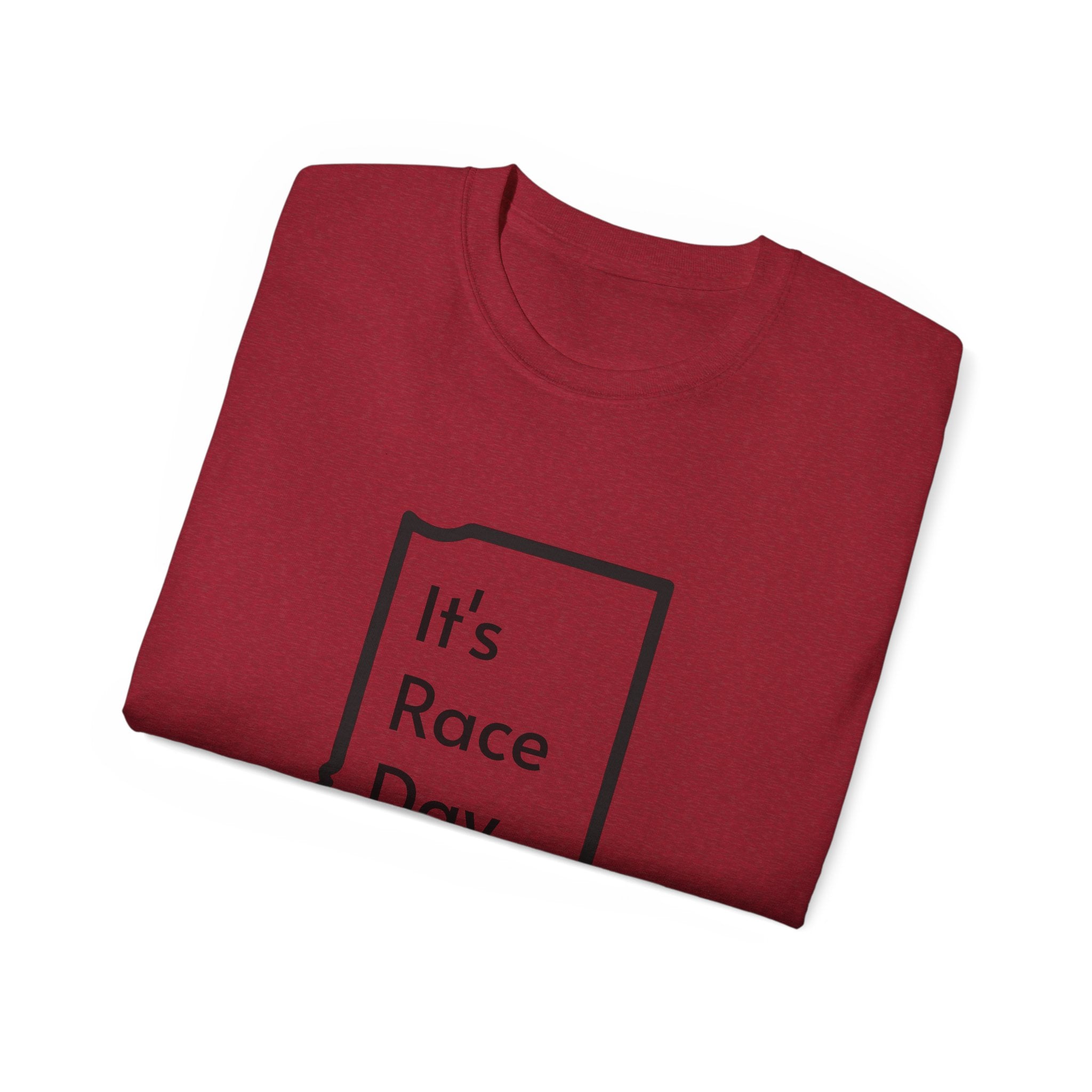 It's Race Day Indiana Outline Expert Unisex Ultra Cotton Tee | St Patrick's Day Apparel