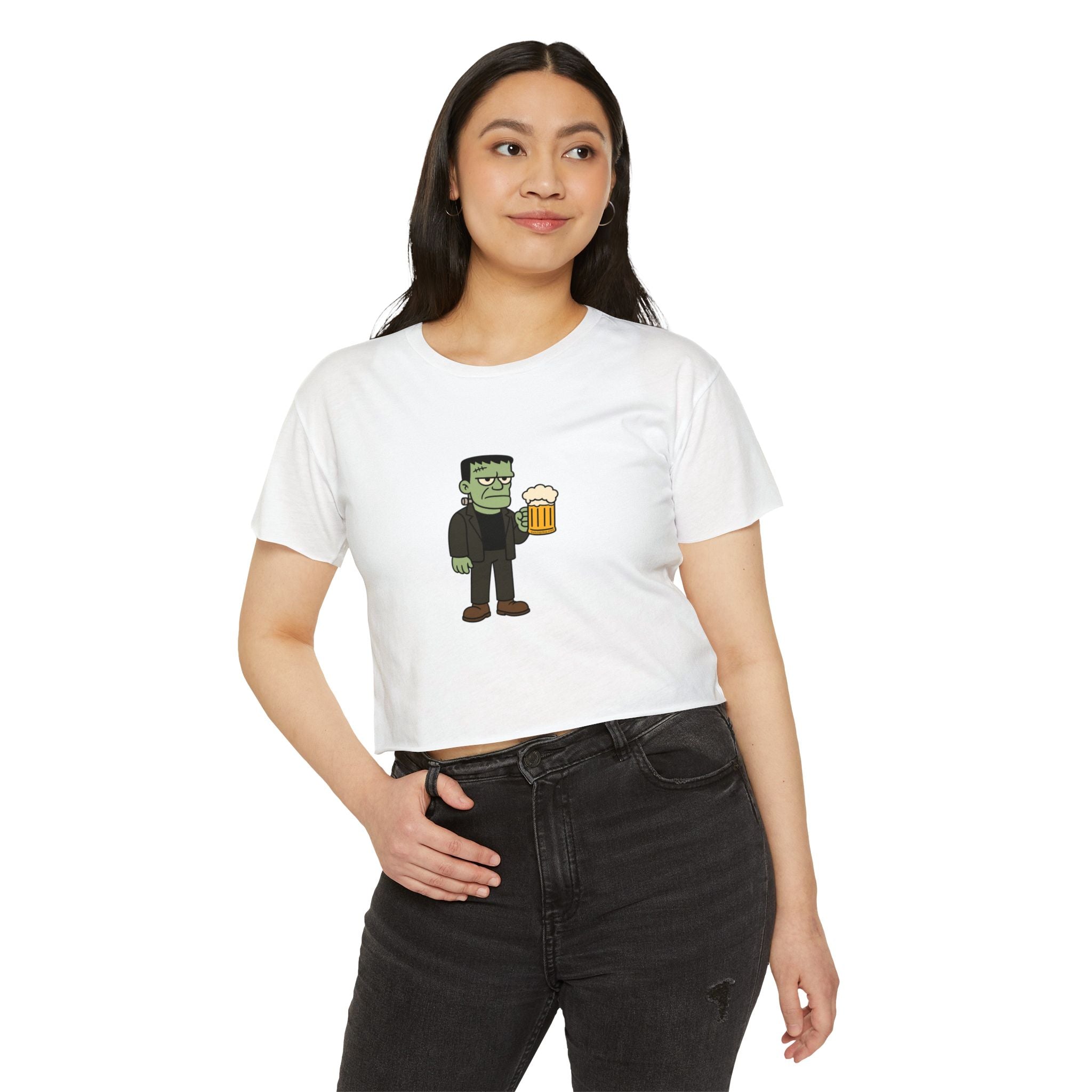 Monster with Beer Crop Top