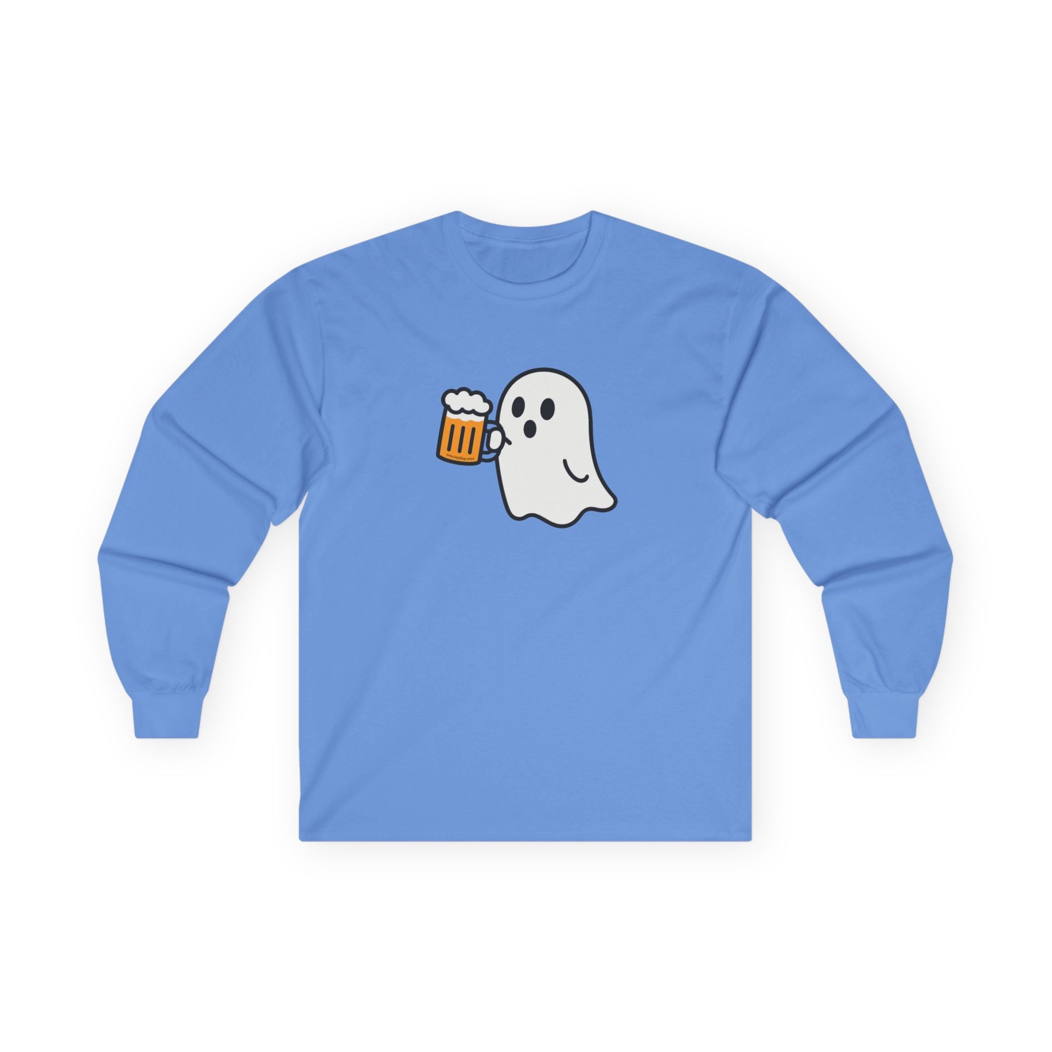Ghost with Beer Unisex Long Sleeve Tee