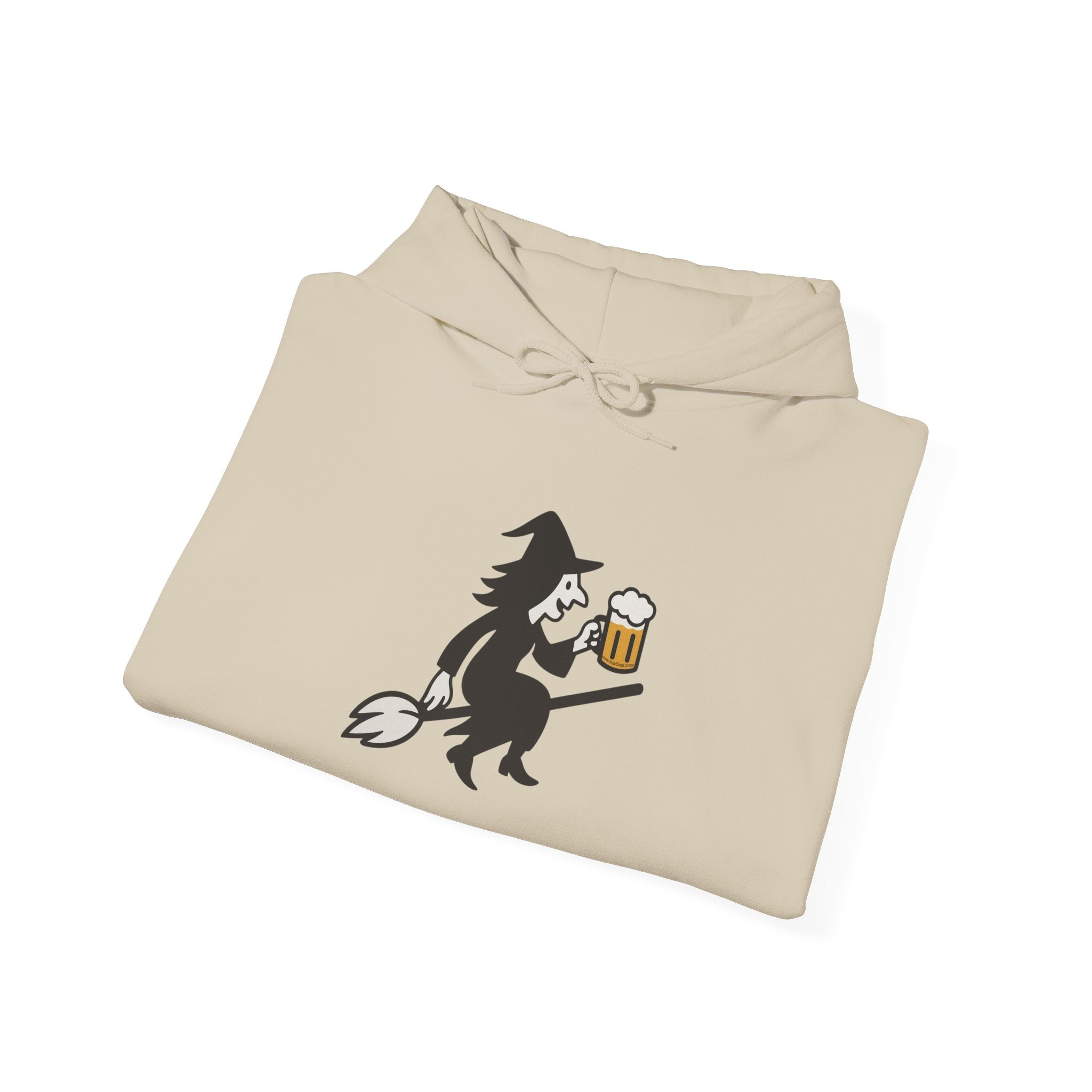 Witch Drinking Beer Hoodie – Unisex Heavy Blend Sweatshirt