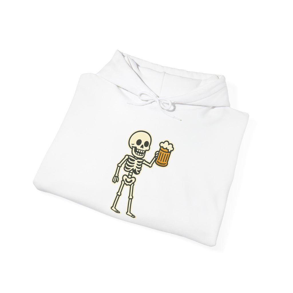 Skeleton Drinking Beer Hoodie – Unisex Heavy Blend Sweatshirt