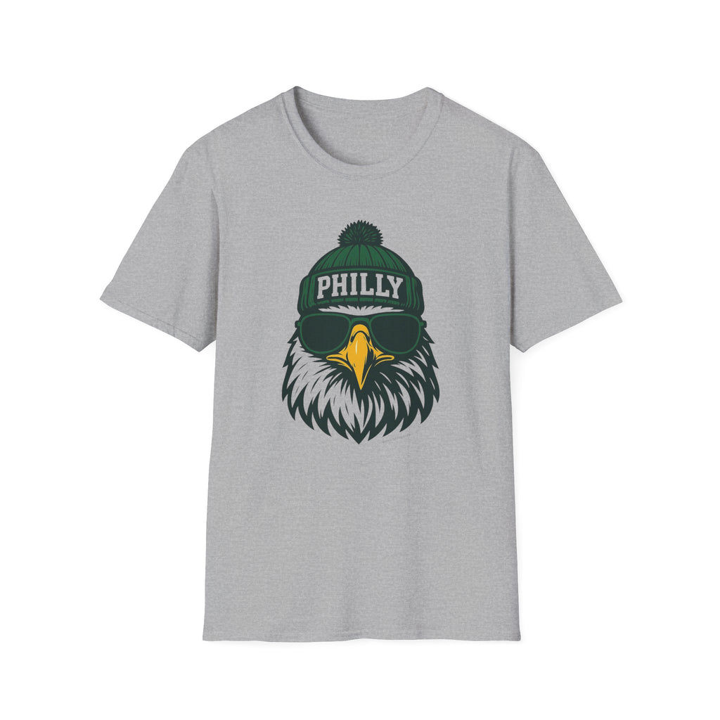 Philly Eagles Graphic T-Shirt | Eagle with Glasses and Hat