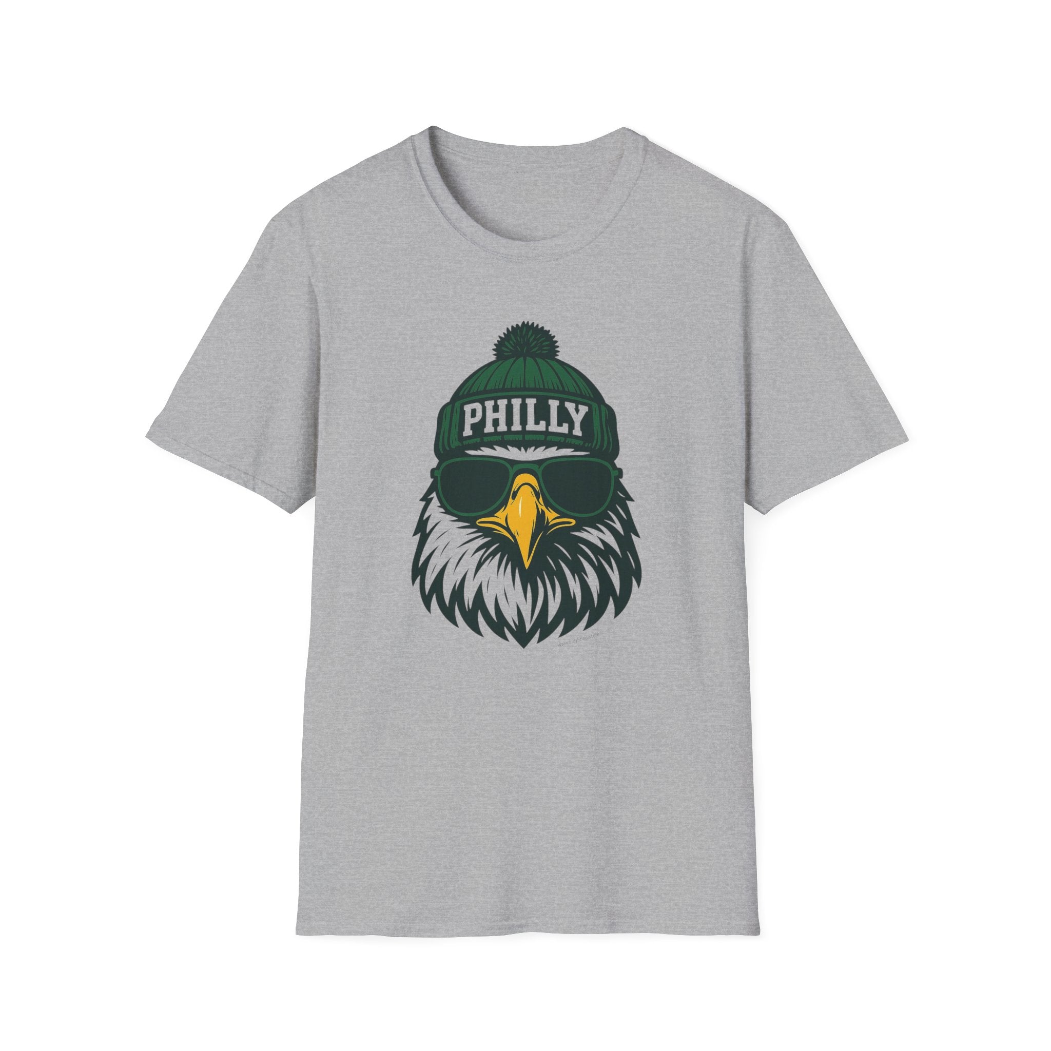 Philly Eagles Graphic T-Shirt | Eagle with Glasses and Hat