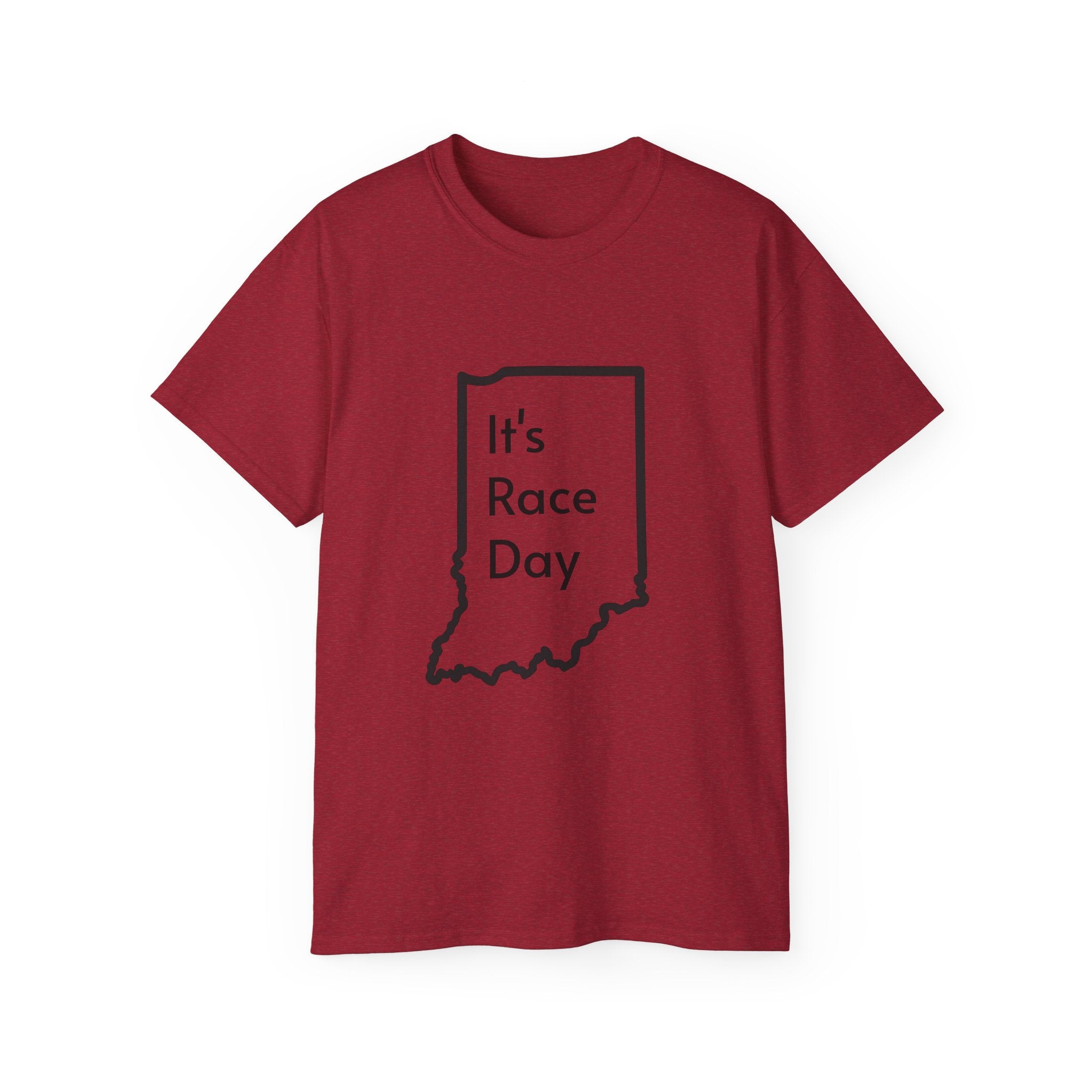 It's Race Day Indiana Outline Expert Unisex Ultra Cotton Tee | St Patrick's Day Apparel
