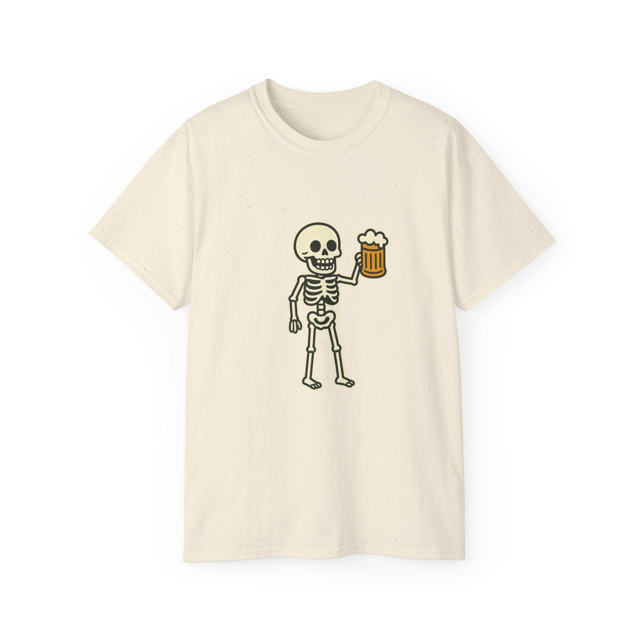 Skeleton with Beer Unisex Tee