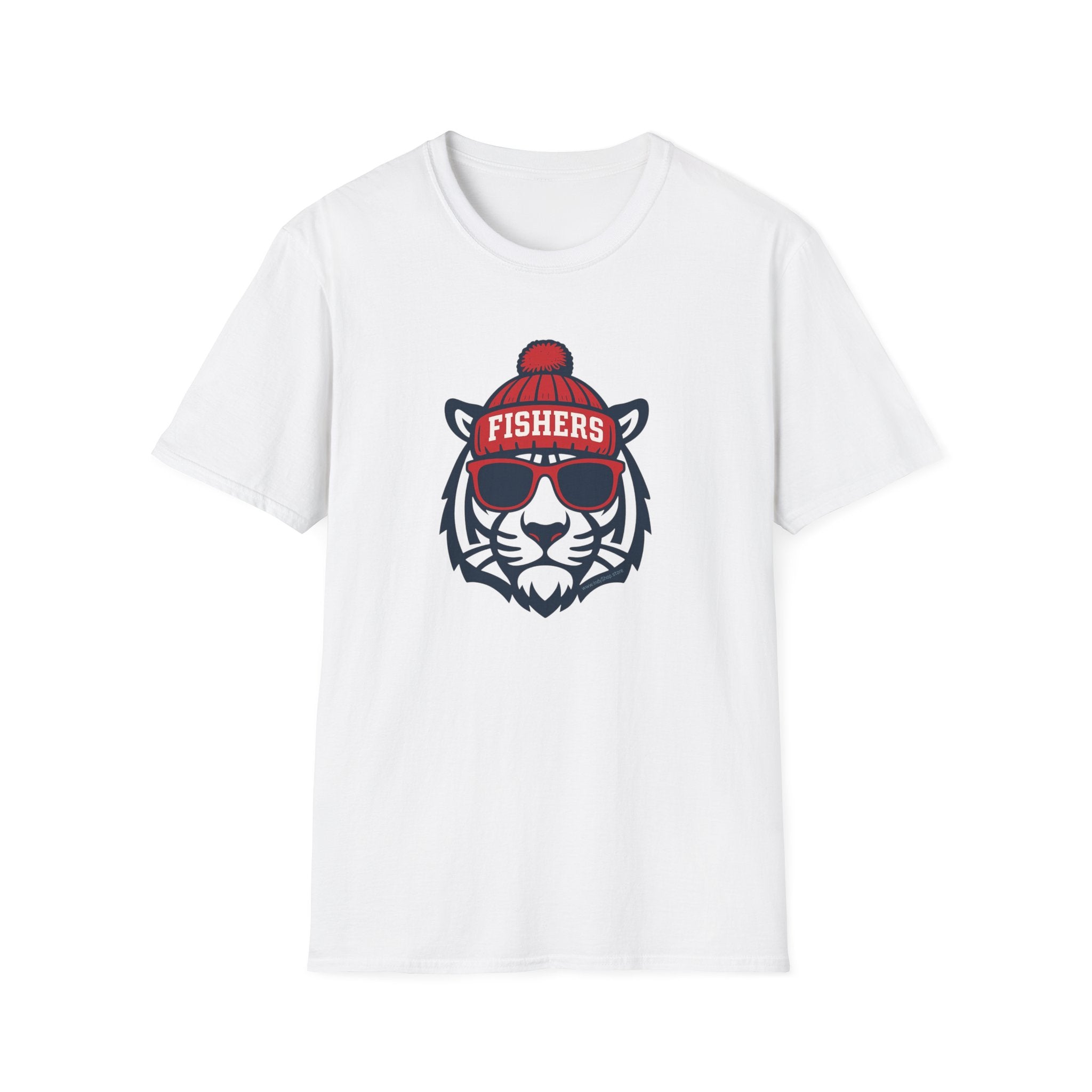 Fishers Tigers Unisex Graphic T-Shirt | Tiger with Glasses and Hat