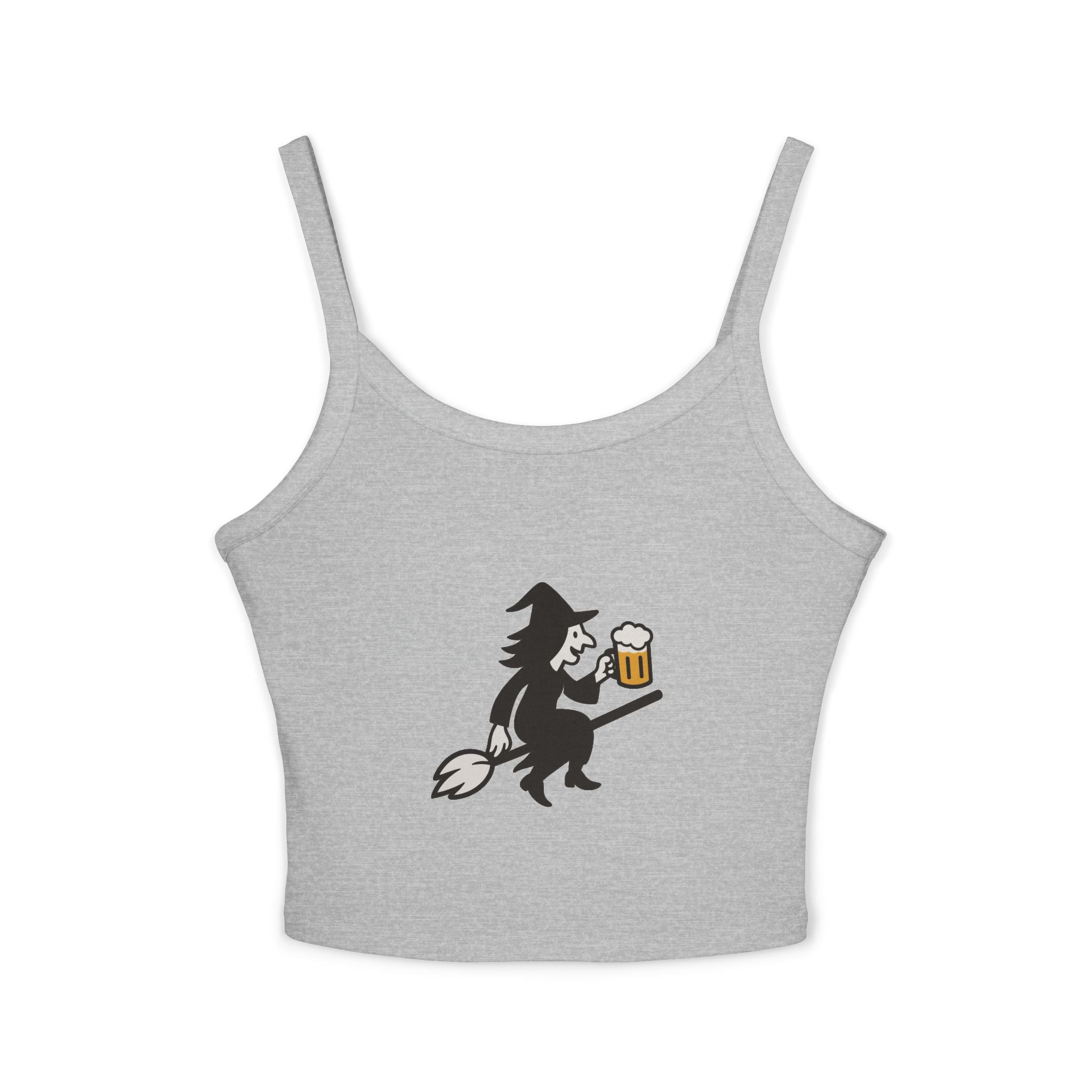 Witch with Beer Women's Tank Top | Spaghetti Strap Tank Top