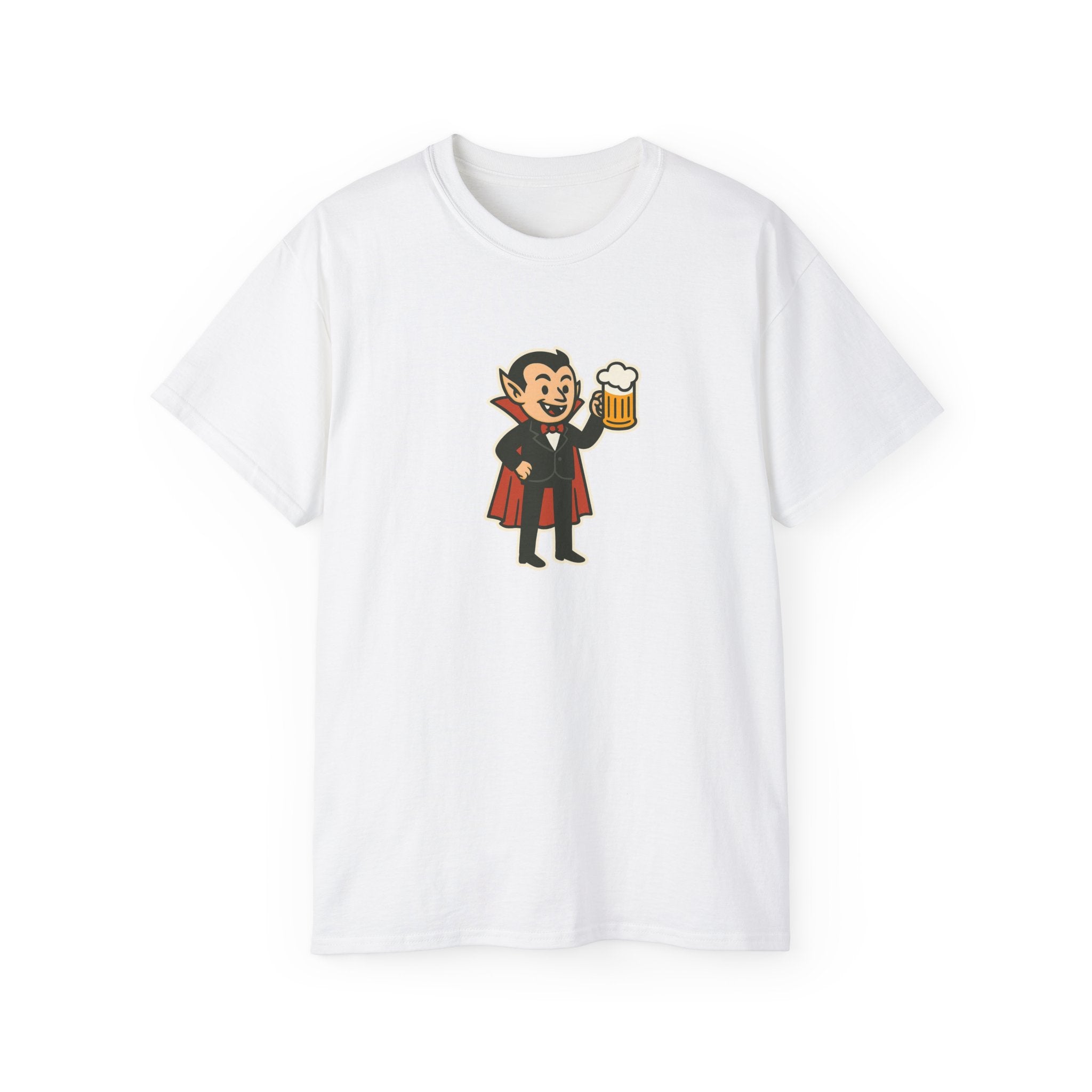 Vampire with Beer Unisex Tee