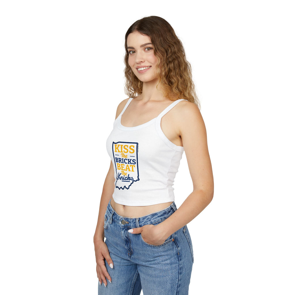 Kiss the Bricks Beat the Knicks Women's Tank Top | Spaghetti Strap Tank Top