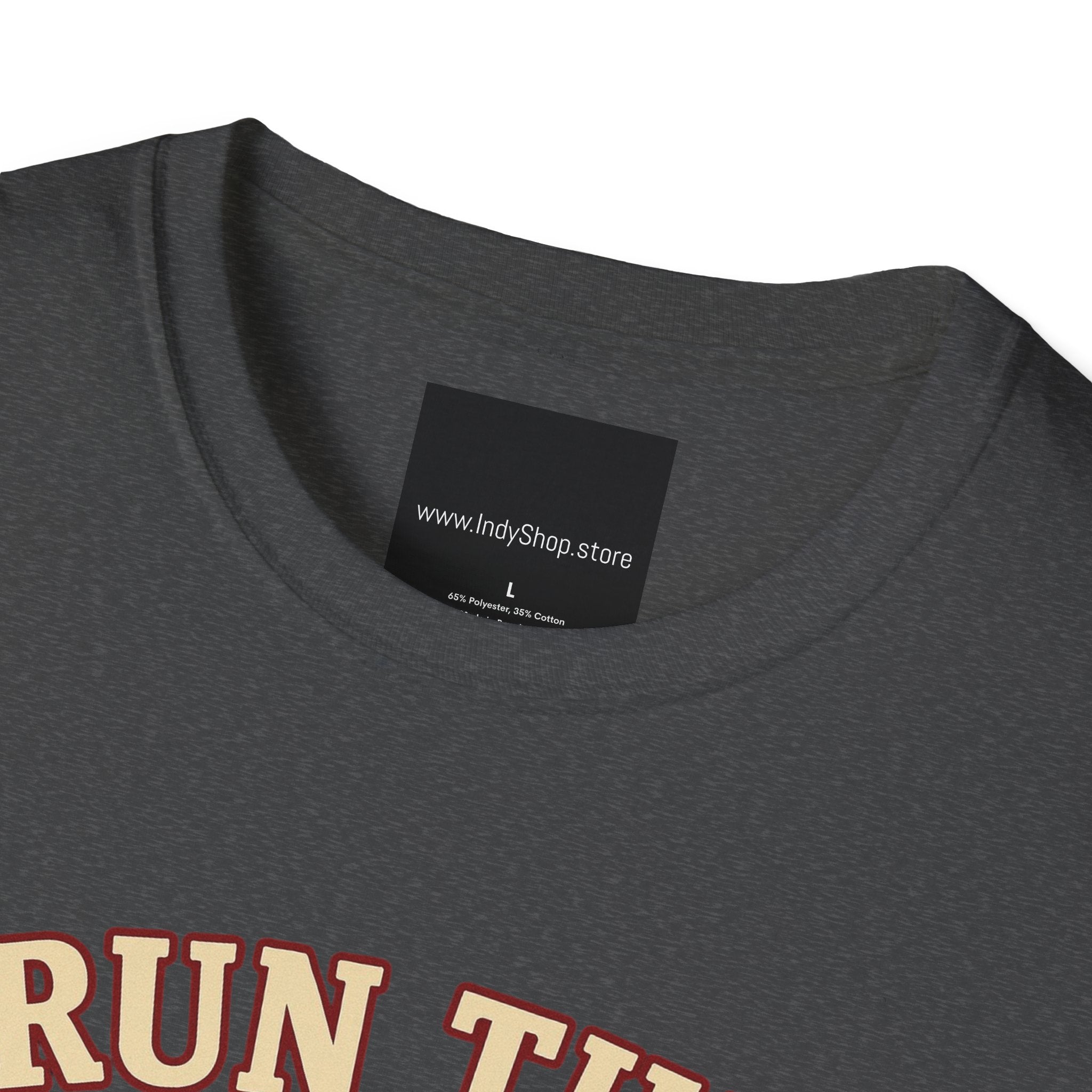 Run the Damn Ball Cream and Crimson Unisex Graphic T-Shirt