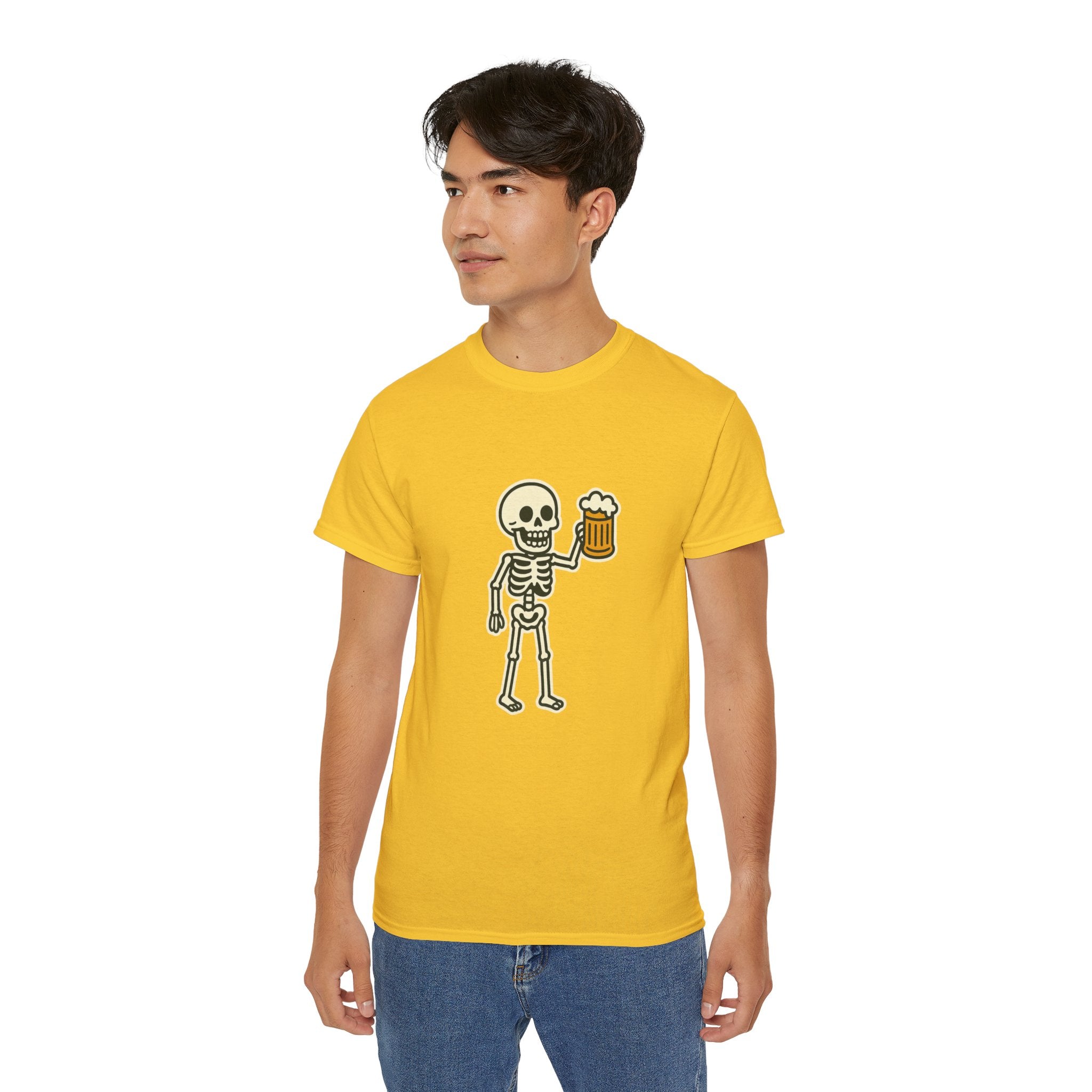Skeleton with Beer Unisex Tee