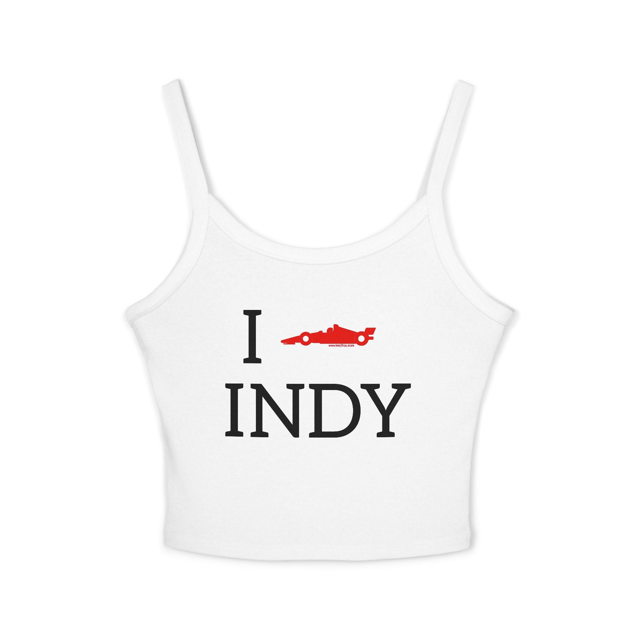 I Heart INDY Racecar Women's Tank Top | Spaghetti Strap Indy Racing Tank