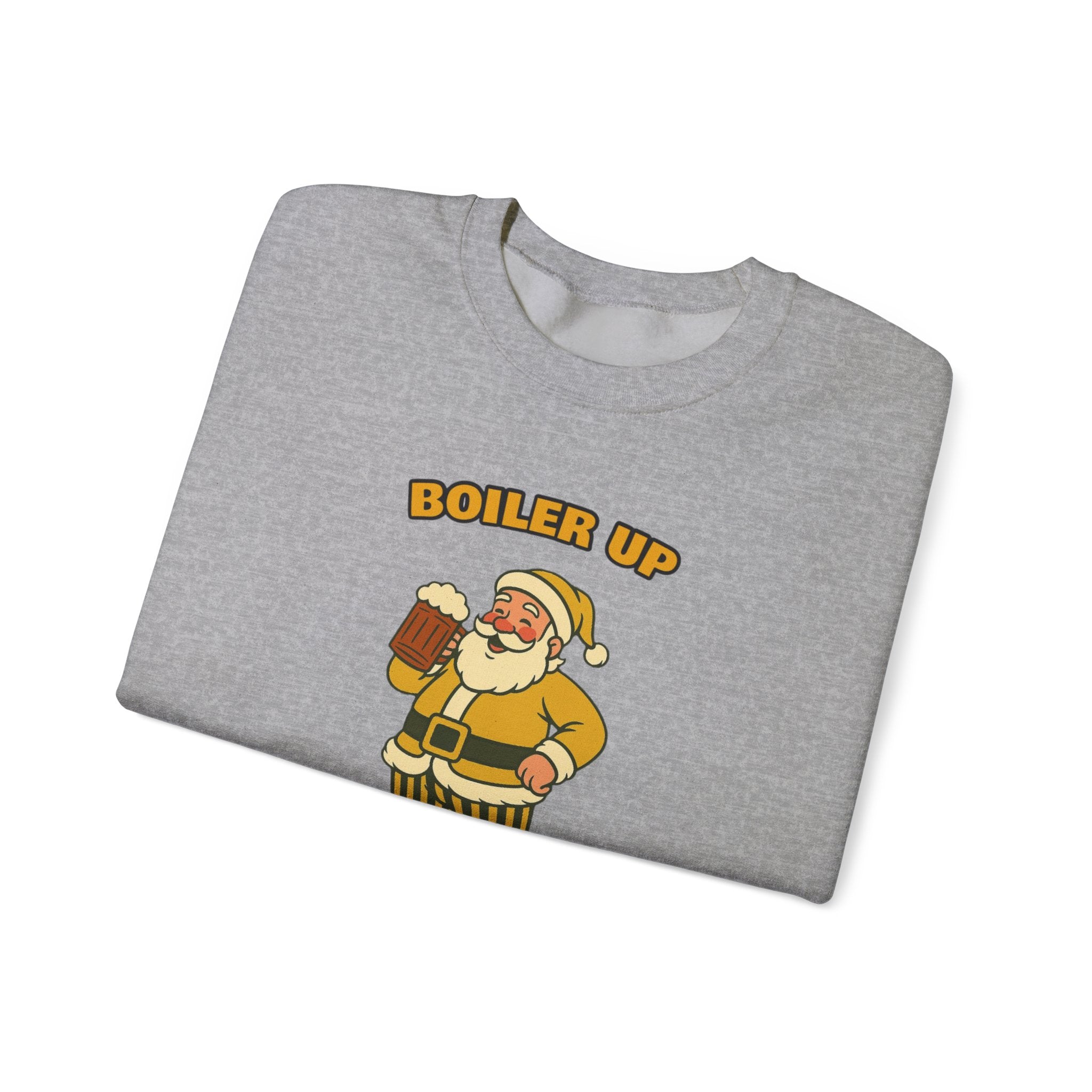 Boiler Up Ho Ho Hammer Down Christmas Crewneck | Santa With Beer Sweatshirt