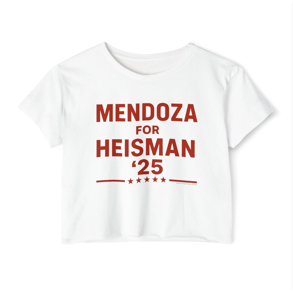Mendoza for Heisman '25 Women's Crop Top | Indiana Football