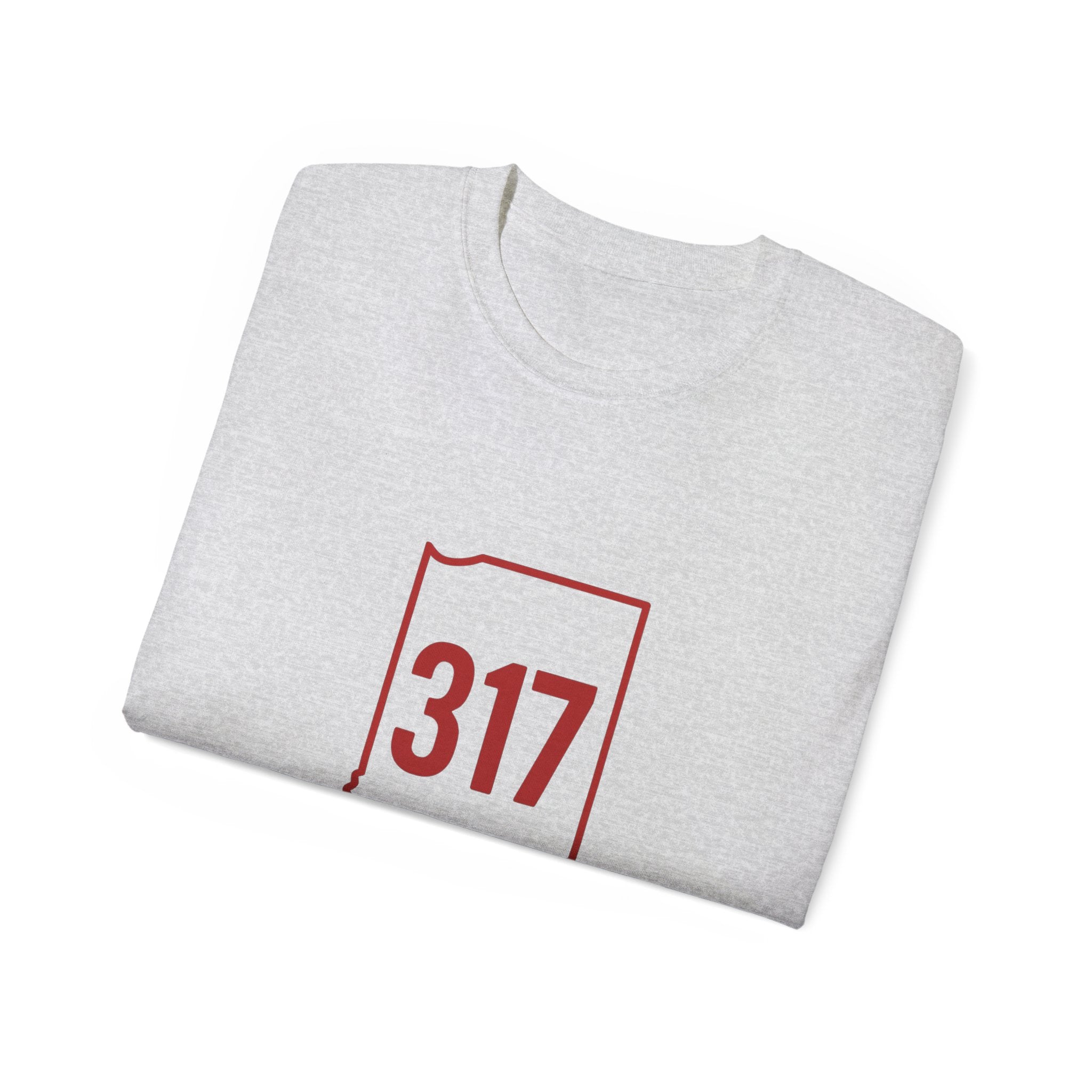 Indiana 317 Unisex Ultra Cotton Tee | Casual Wear, Gift for Hoosiers, State Pride, Travel Souvenir, Unique Local Apparel