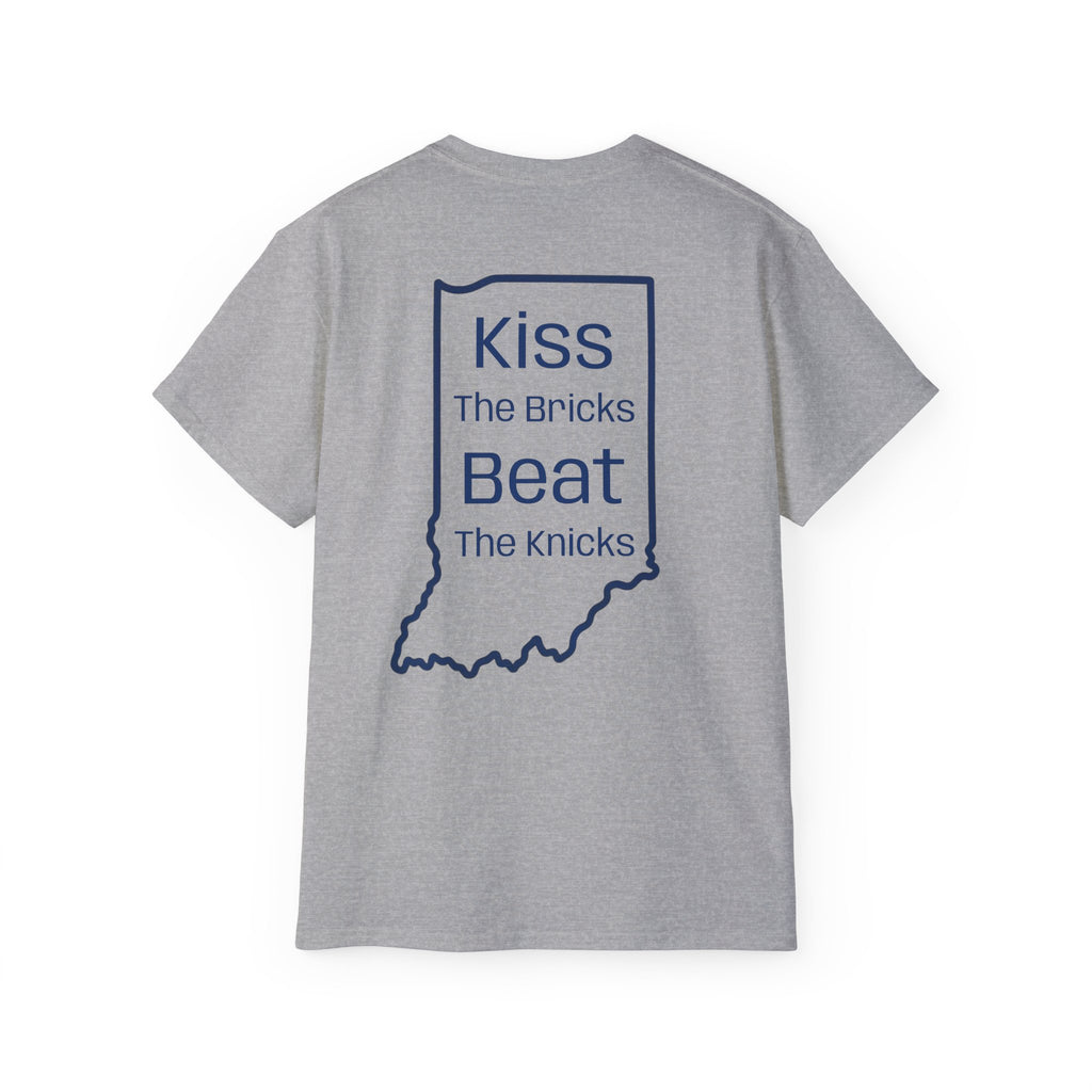 Kiss the Bricks Beat the Knicks Back | Indy 0 Front | Unisex T-Shirt | Indy Pacers