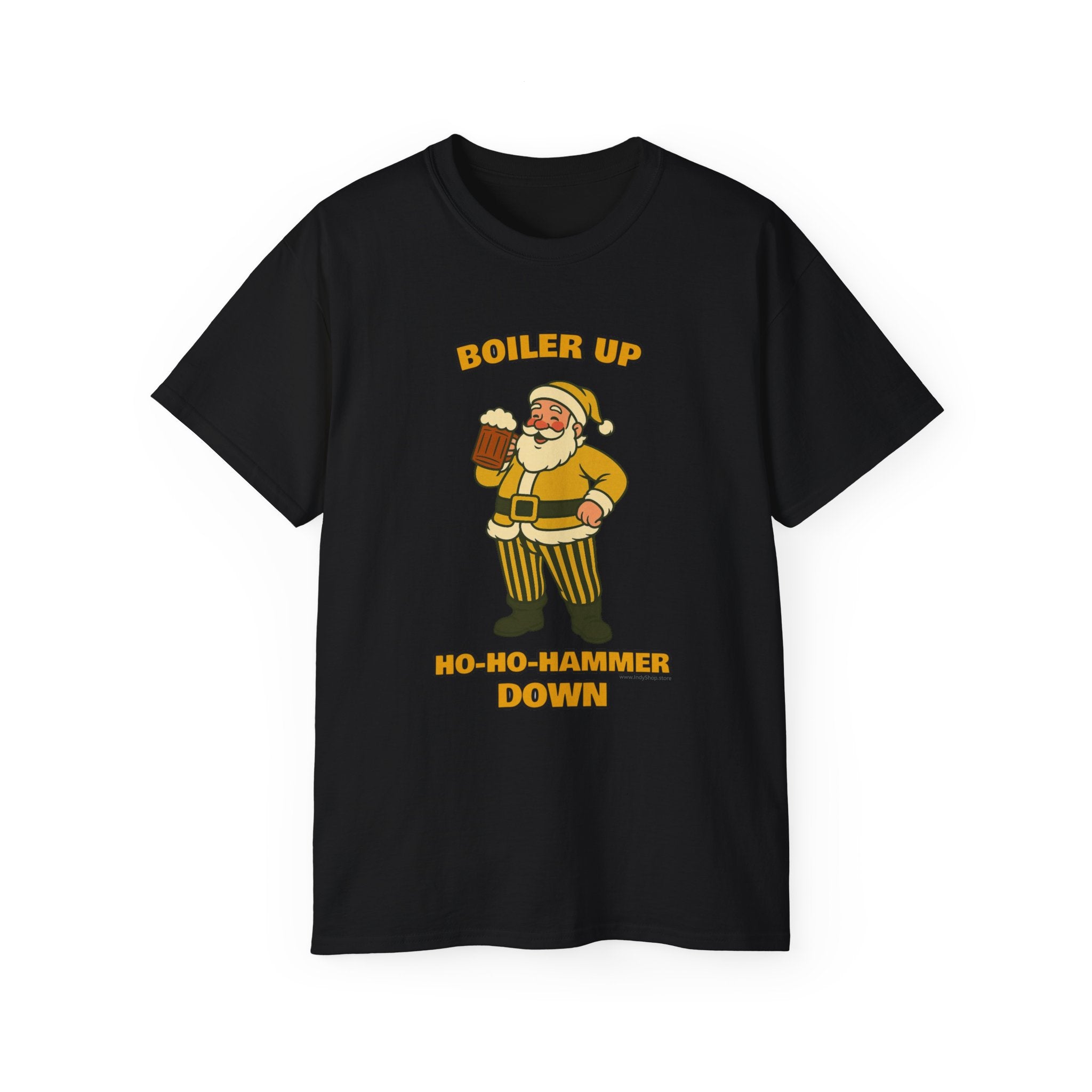 Boiler Up Ho Ho Hammer Down Santa With Beer Unisex T-Shirt