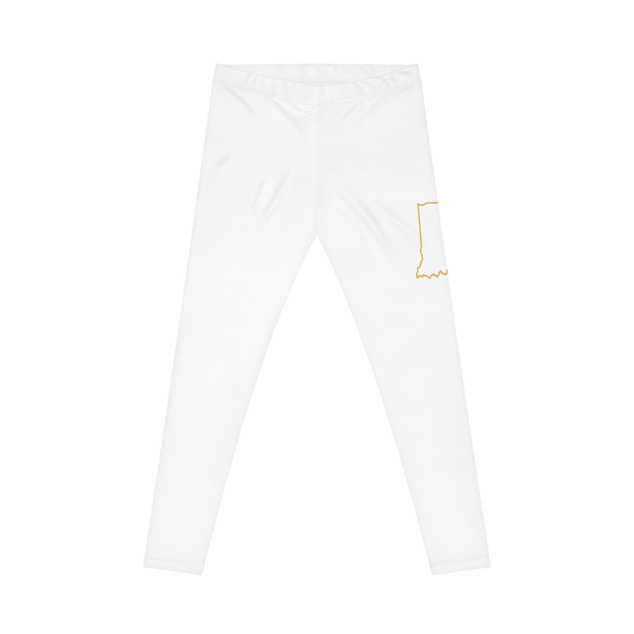 Gold Indiana Outline | Stylish Women's Casual Leggings | Perfect for Everyday Wear, Active Lifestyle, Gift for Her