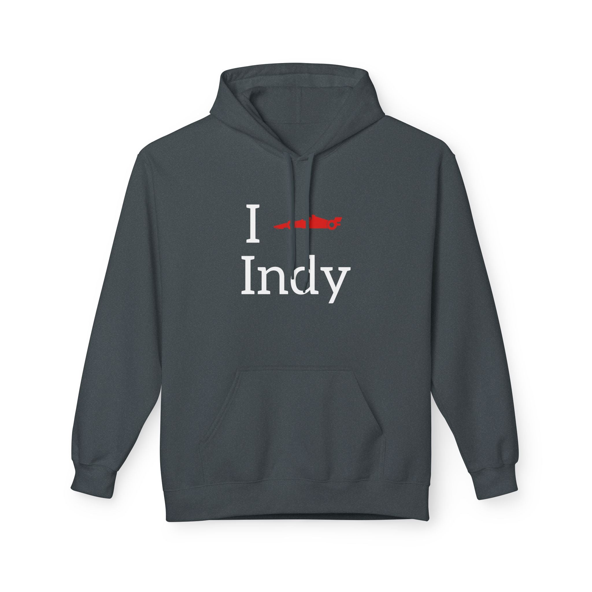 I Heart Indy Hoodie | Race Day Attire | Cozy Casual Wear, Perfect for Spring or Autumn, Great Gift, Comfortable and Stylish Hoodie
