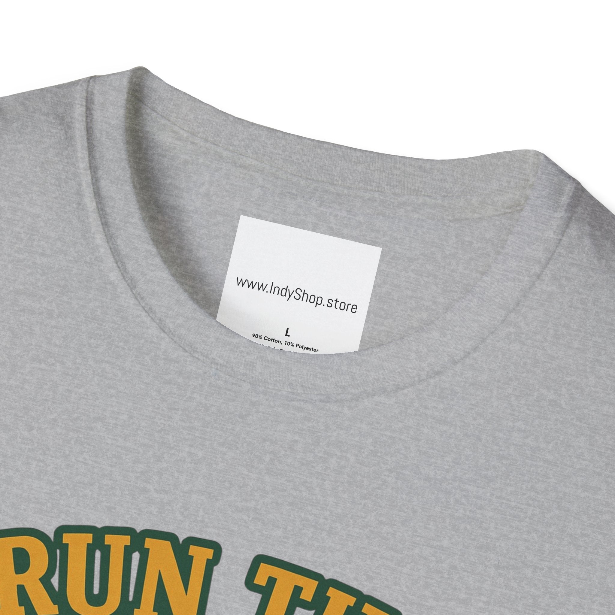 Run the Damn Ball Green and Gold Unisex Graphic T-Shirt
