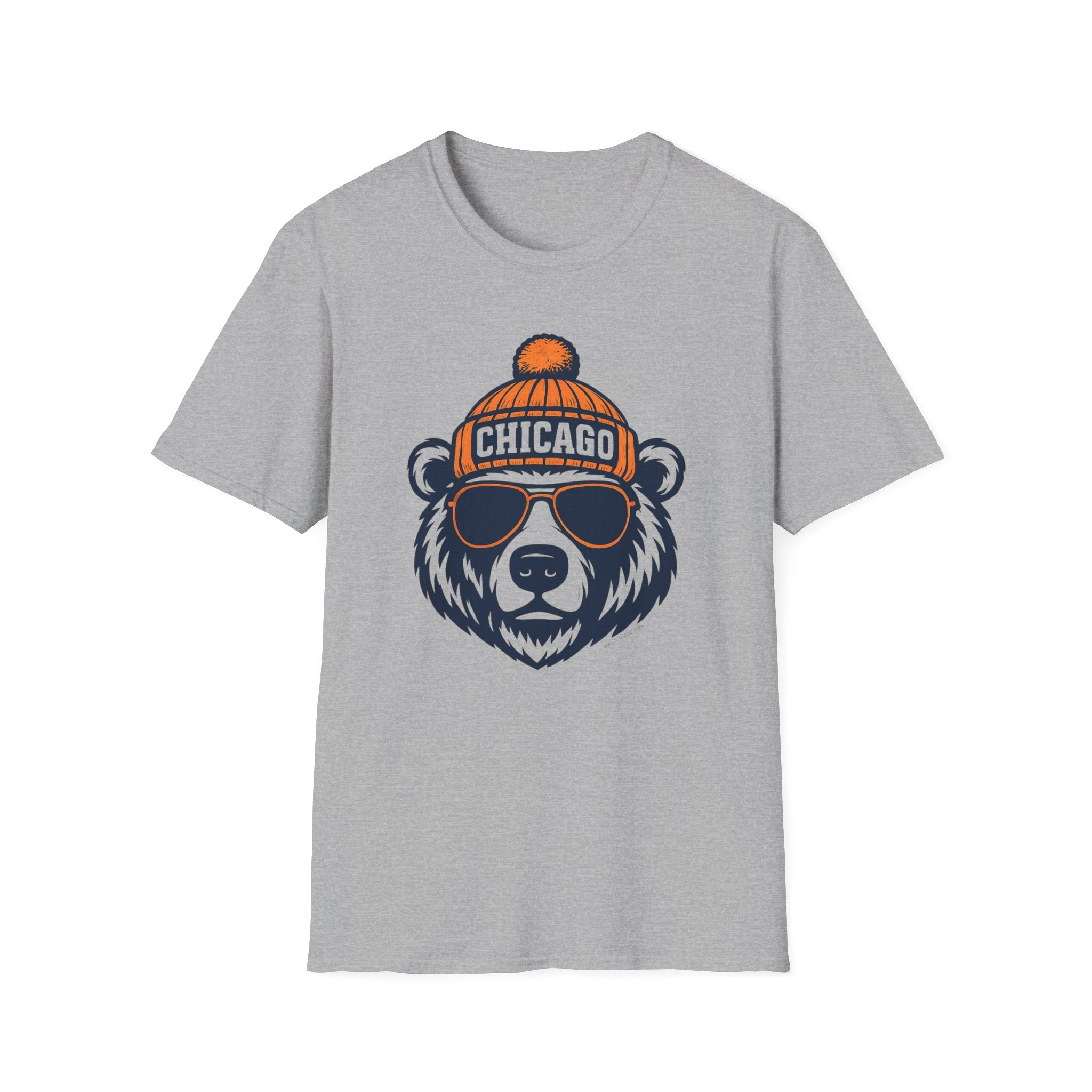 Chicago Bears Graphic T-Shirt | Bear With Glasses and Hat