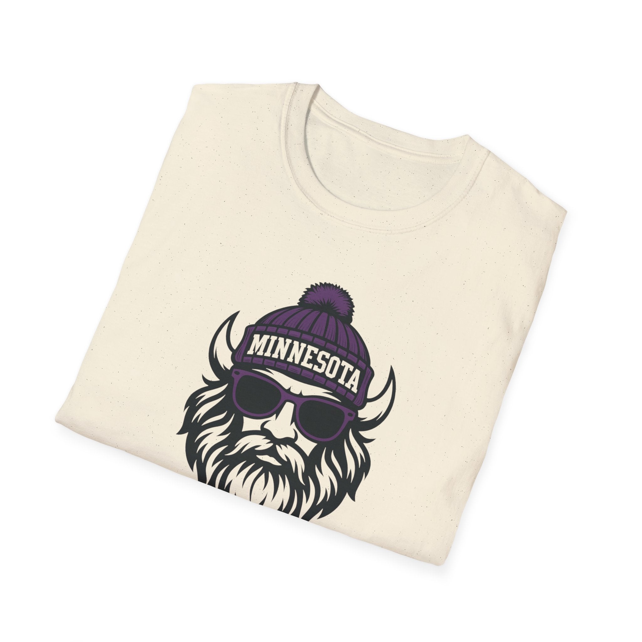 Minnesota Vikings Graphic T-Shirt | Viking with Glasses and Hat