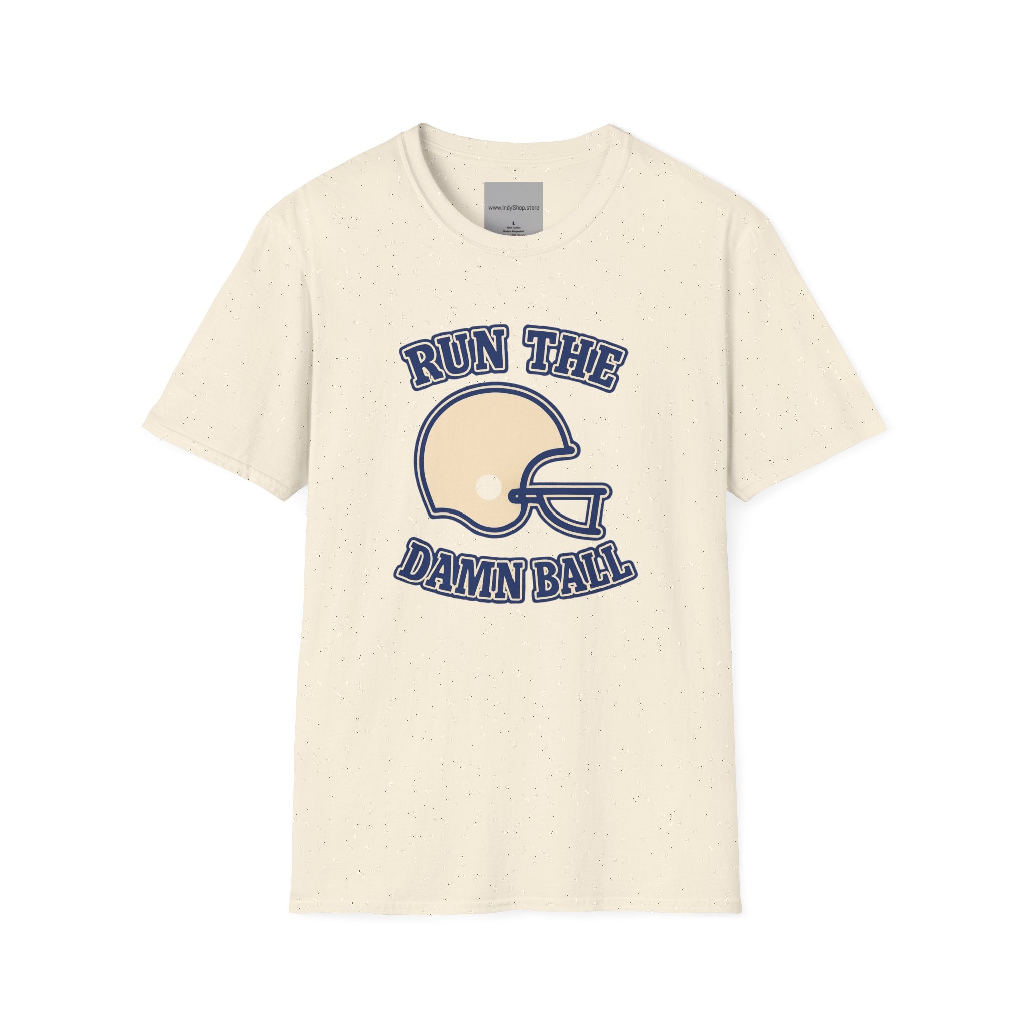 Run the Damn Ball Blue and White Unisex Graphic T-Shirt