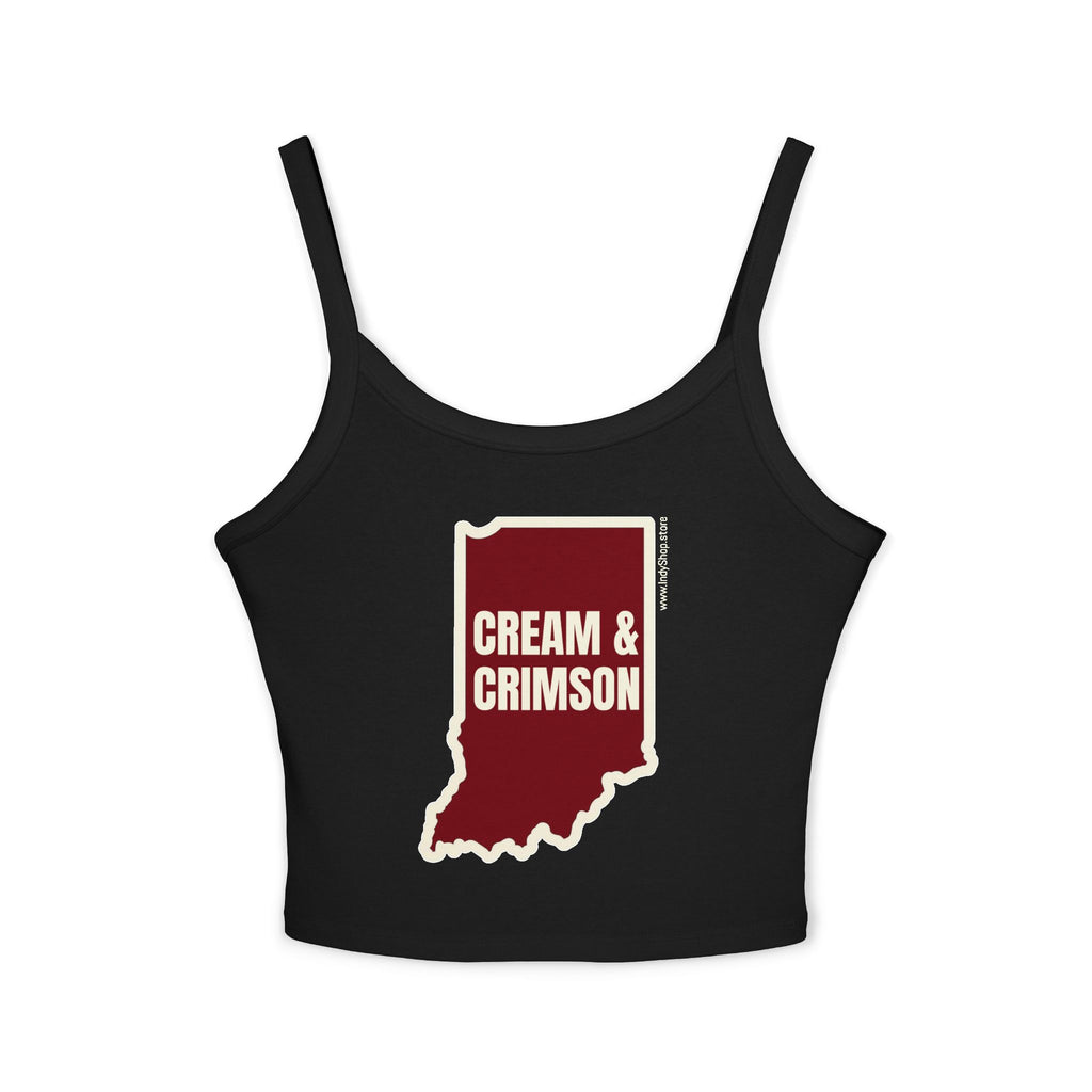 Cream & Crimson Women's Tank Top | Spaghetti Strap Tank Top
