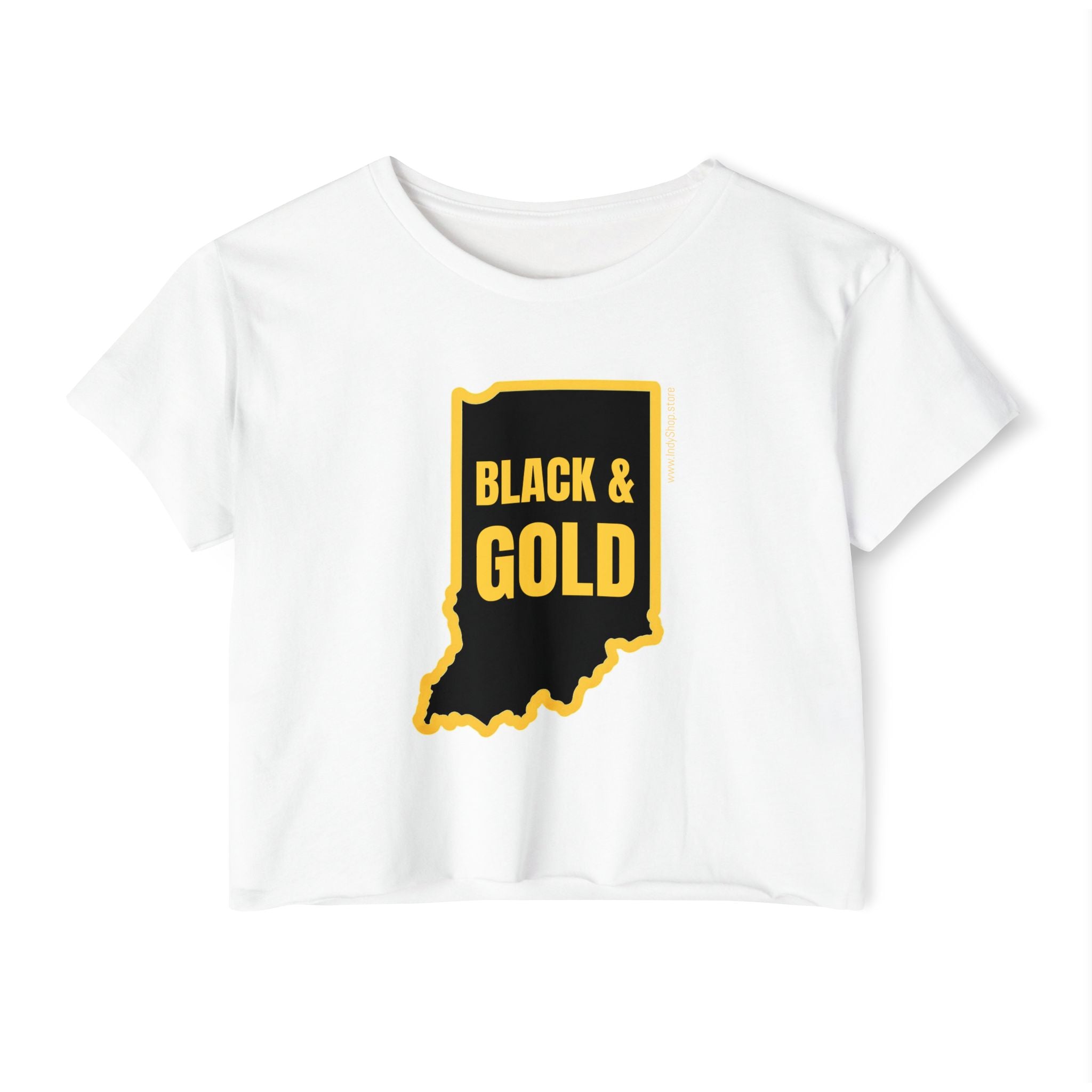 Black & Gold Women's Crop Top