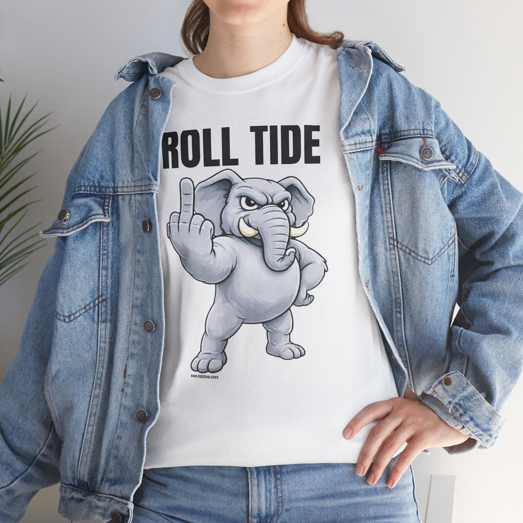 Roll Tide Middle Finger Tee | Elephant Flipping Off