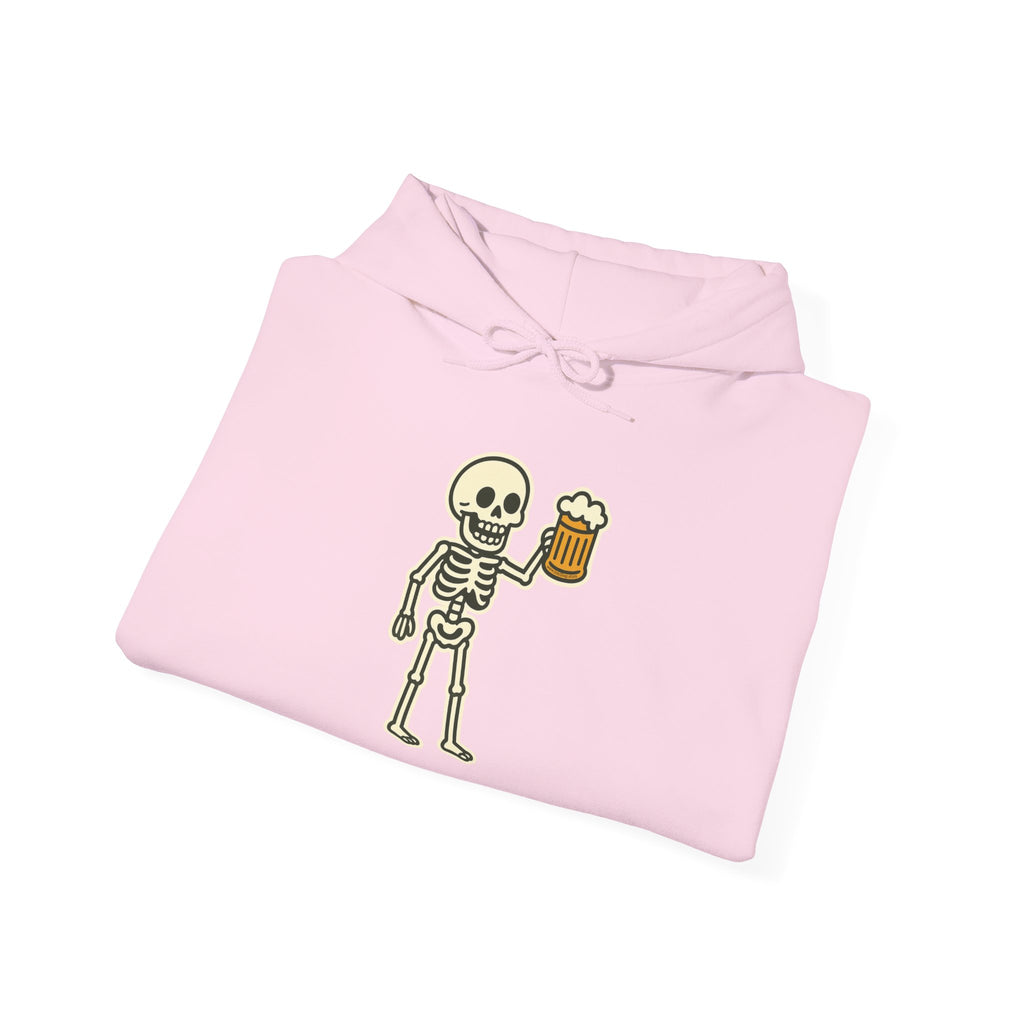 Skeleton Drinking Beer Hoodie – Unisex Heavy Blend Sweatshirt