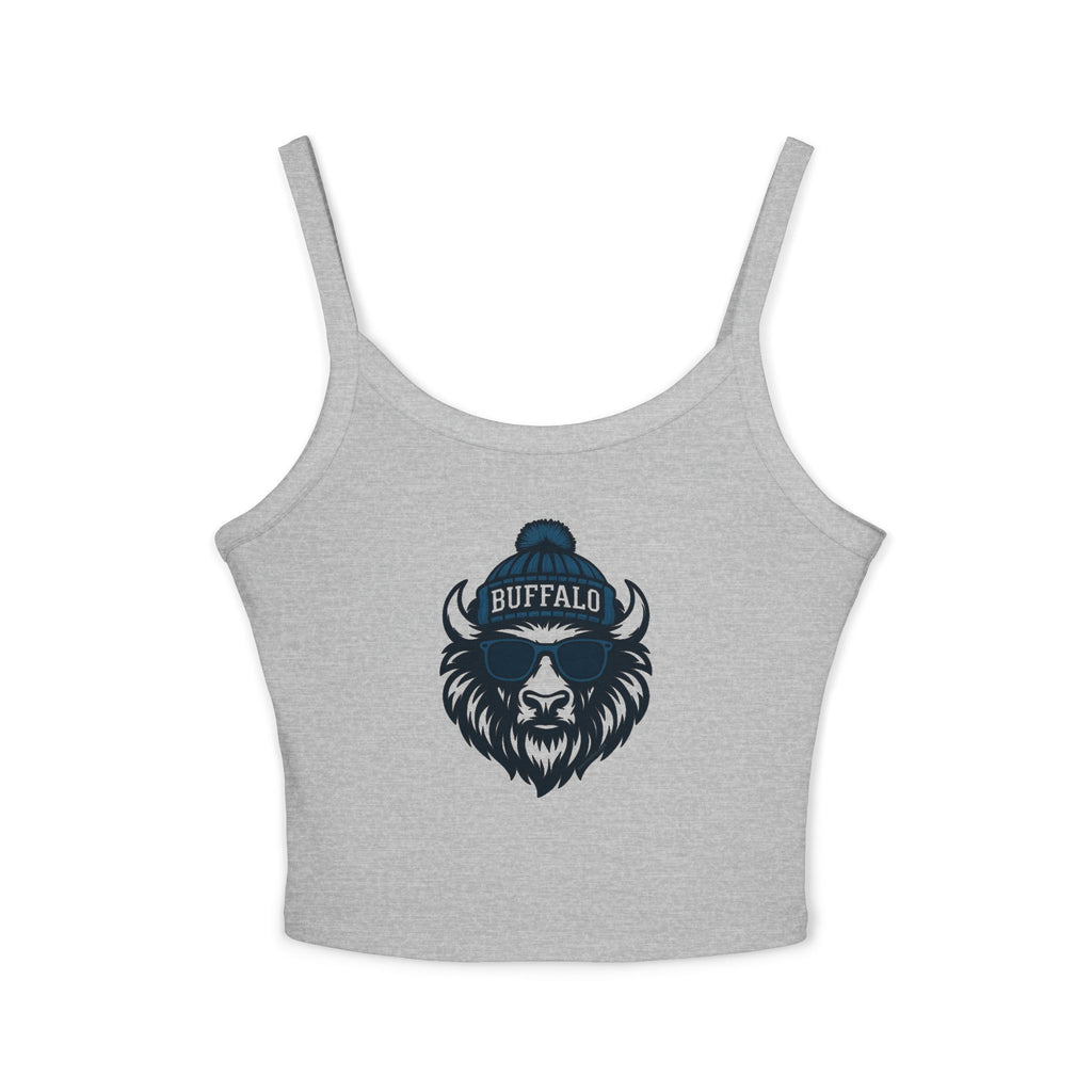 Buffalo Bills Women's Spaghetti Strap Tank Top | Bison Bill with Glasses and Hat
