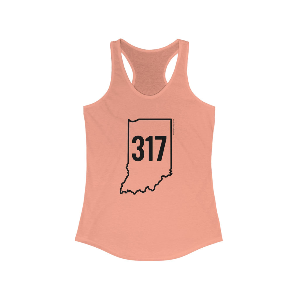 Indiana 317 Black Outline Racerback Tank